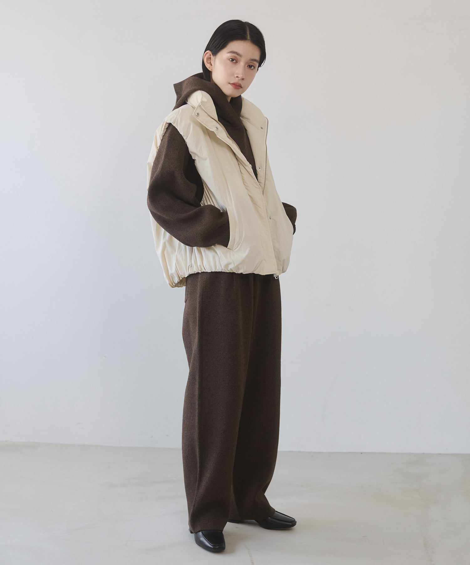 DOUBLE JACQUARD KNIT HOODIE