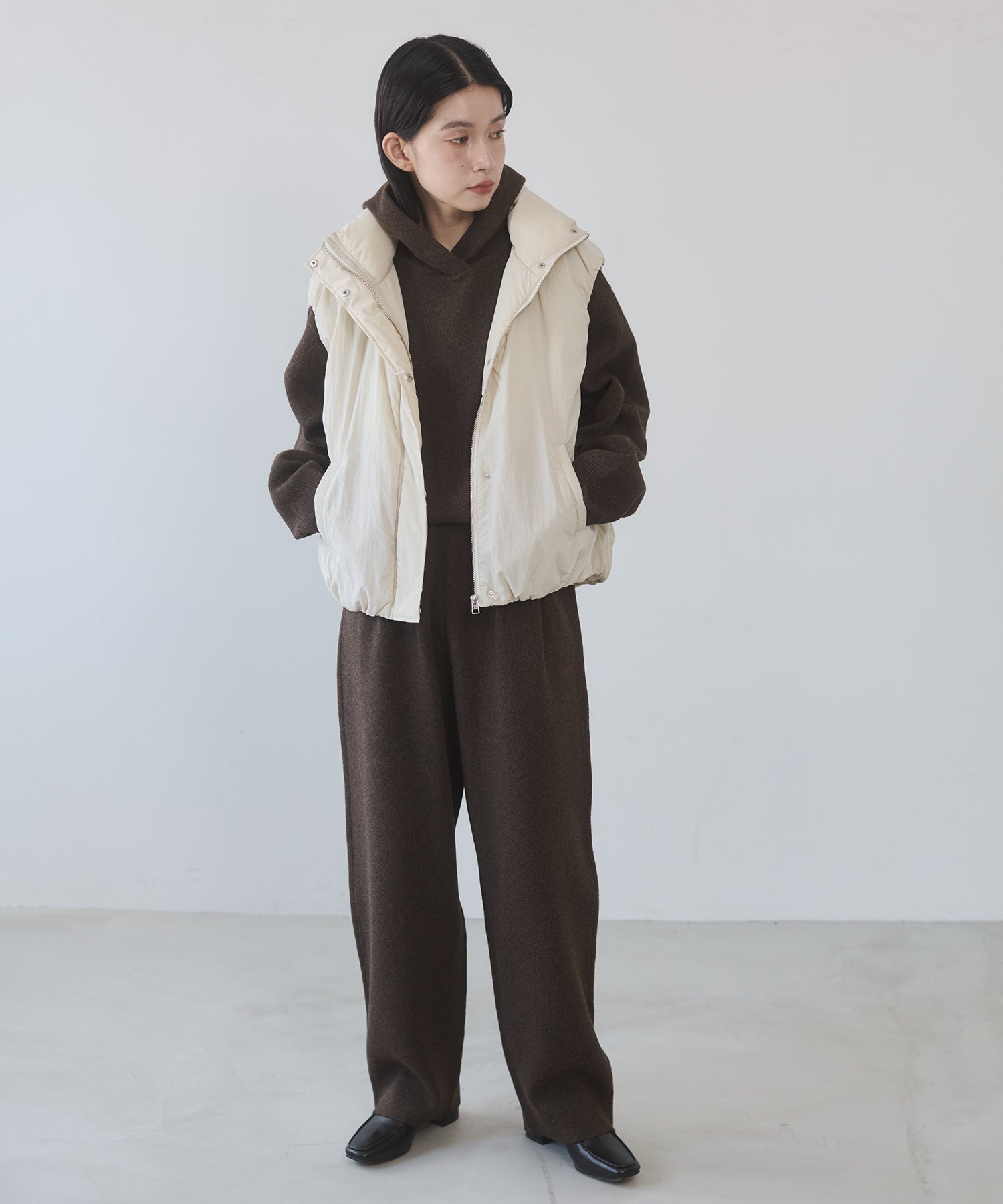 DOUBLE JACQUARD KNIT HOODIE