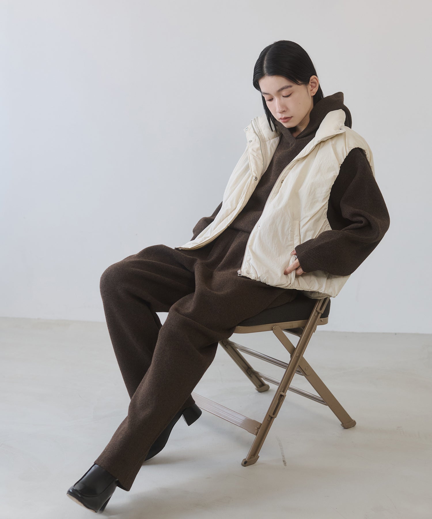 DOUBLE JACQUARD KNIT HOODIE