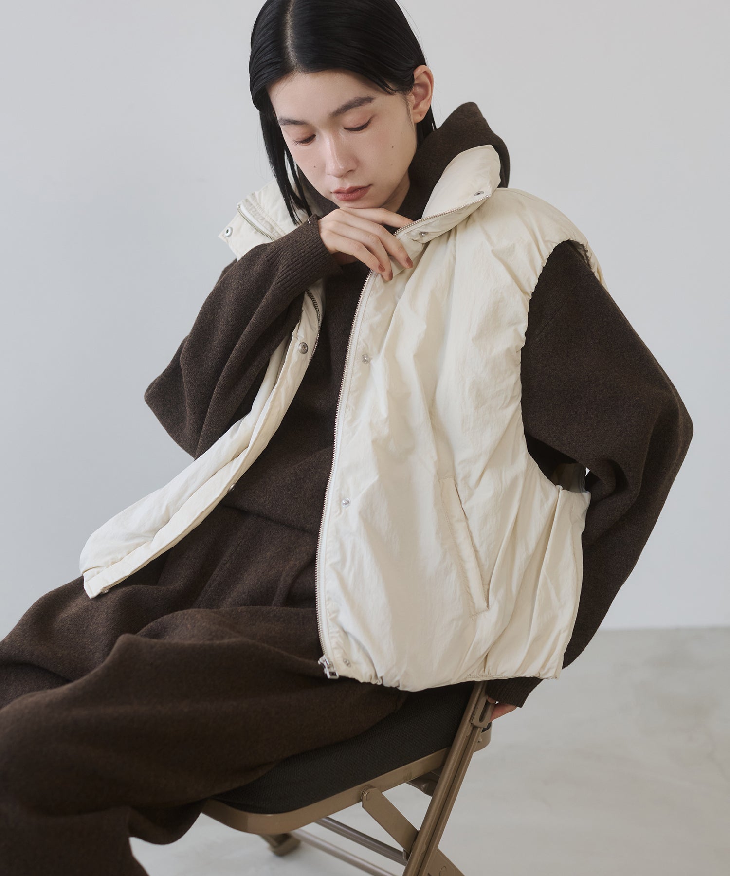 DOUBLE JACQUARD KNIT HOODIE