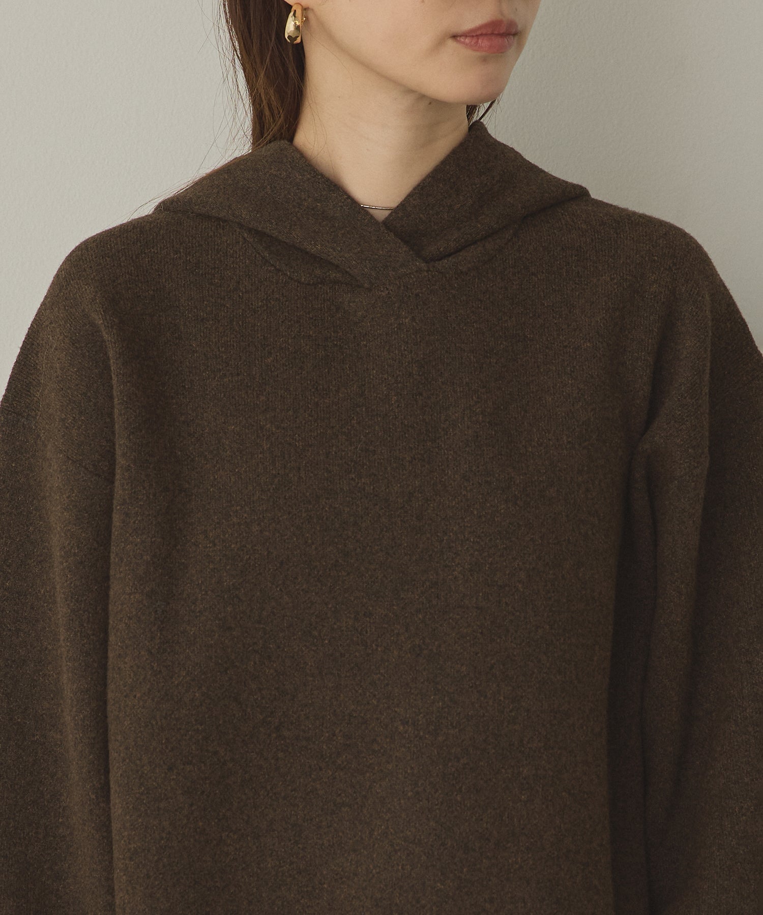 DOUBLE JACQUARD KNIT HOODIE