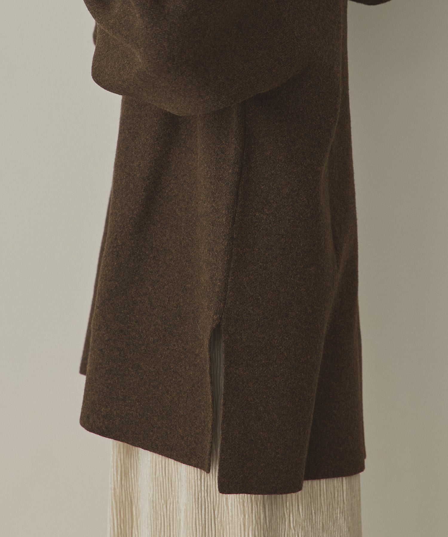 DOUBLE JACQUARD KNIT HOODIE
