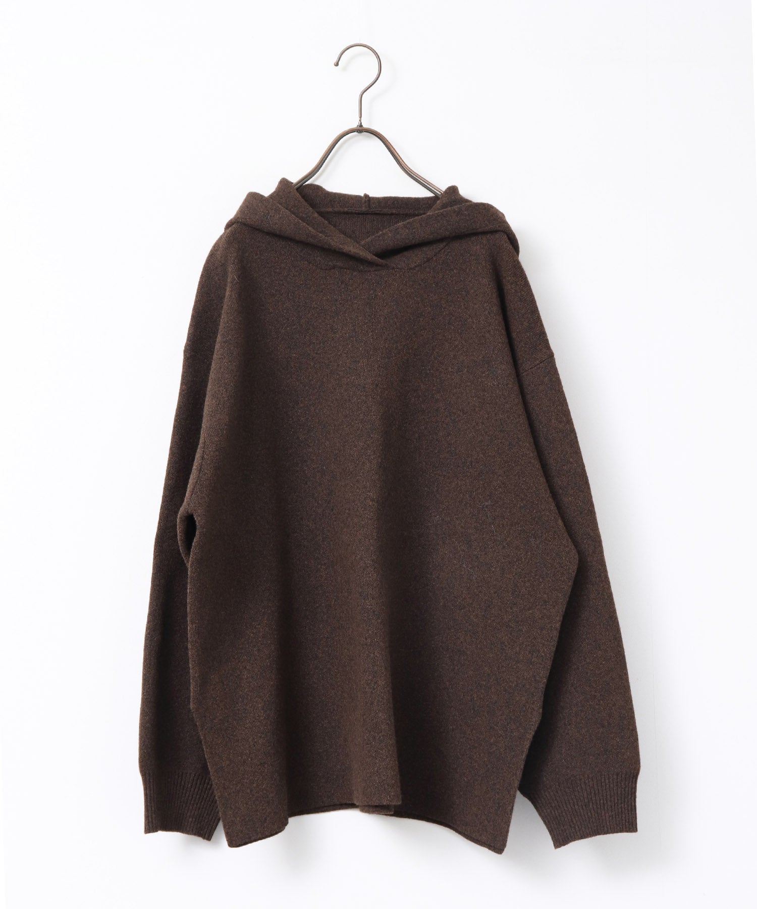 DOUBLE JACQUARD KNIT HOODIE