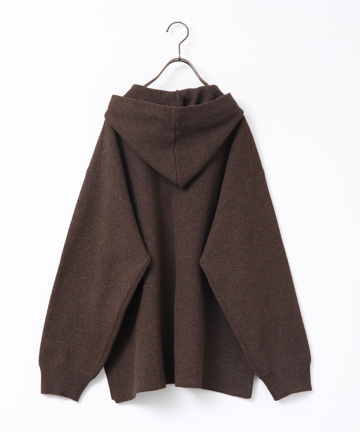 DOUBLE JACQUARD KNIT HOODIE