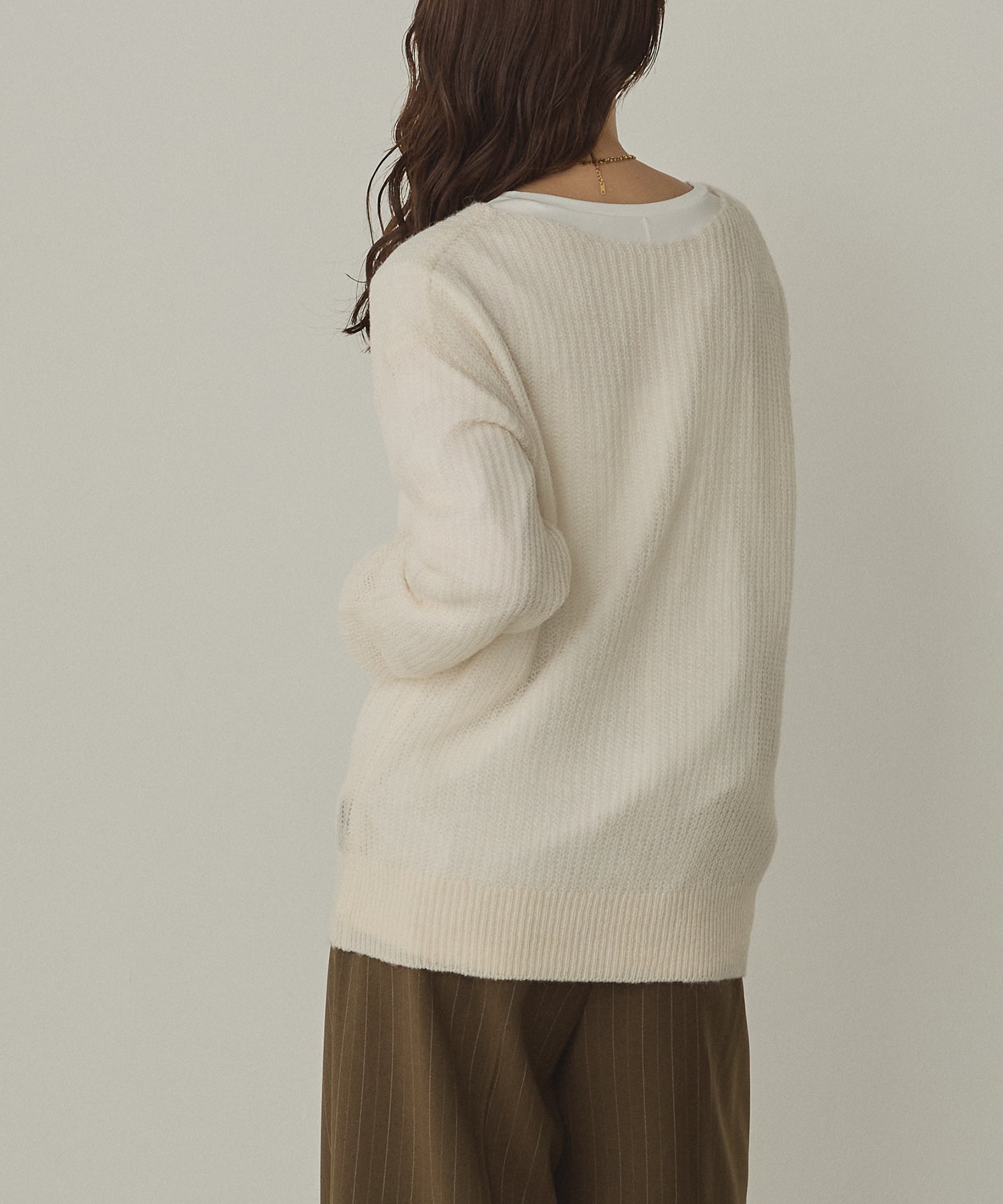 SHEER ALPACA LOGO KNIT