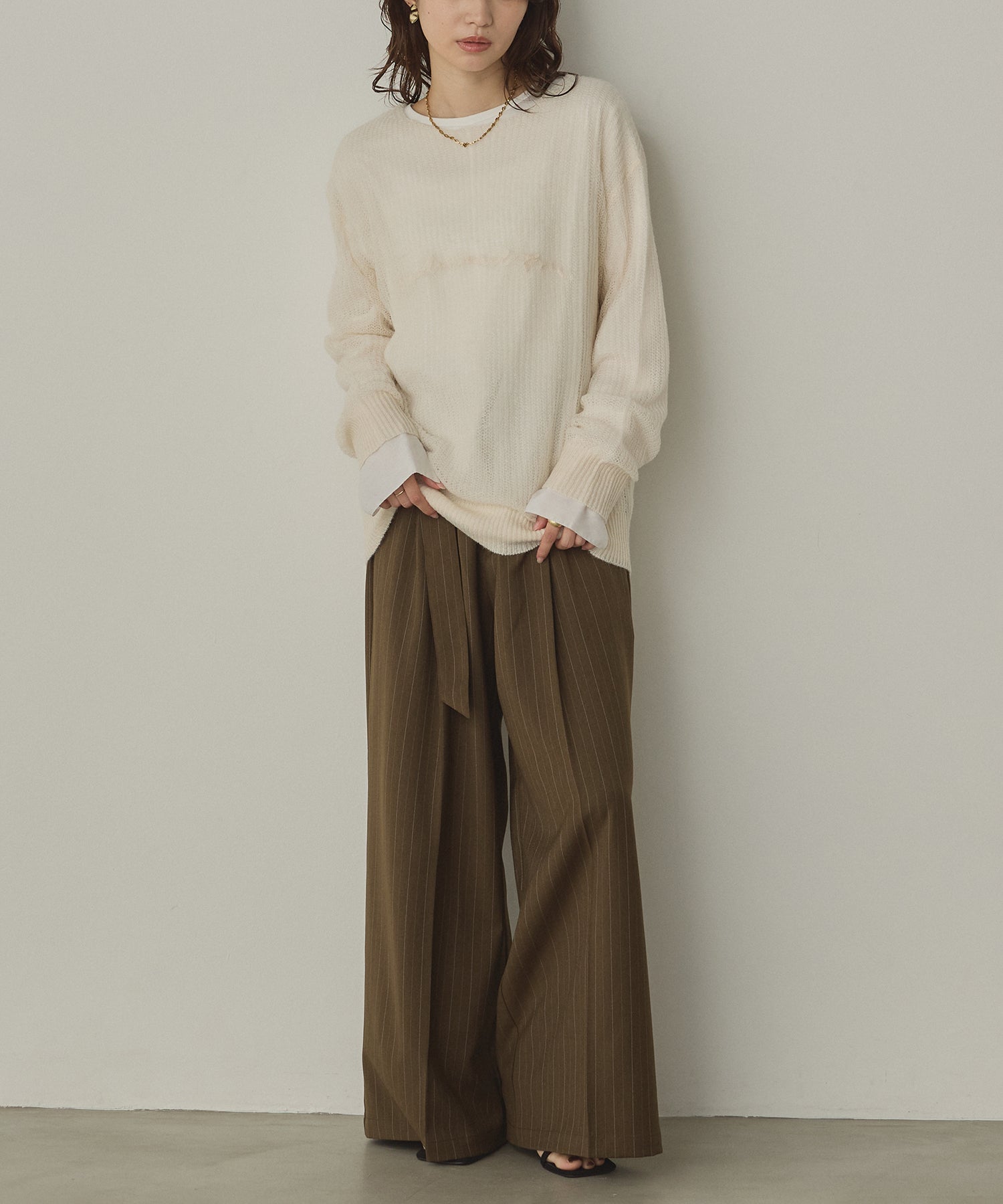 SHEER ALPACA LOGO KNIT
