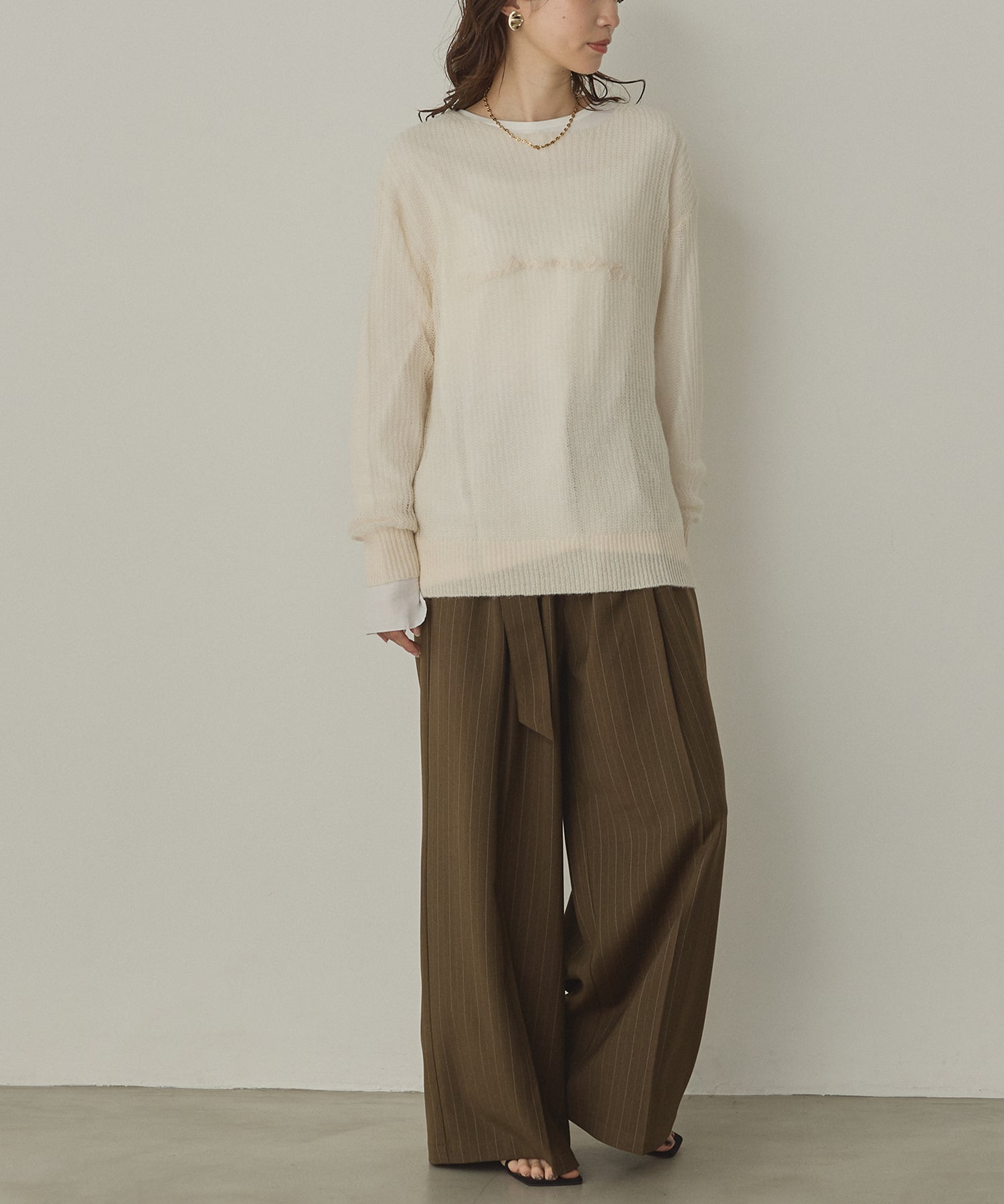 SHEER ALPACA LOGO KNIT