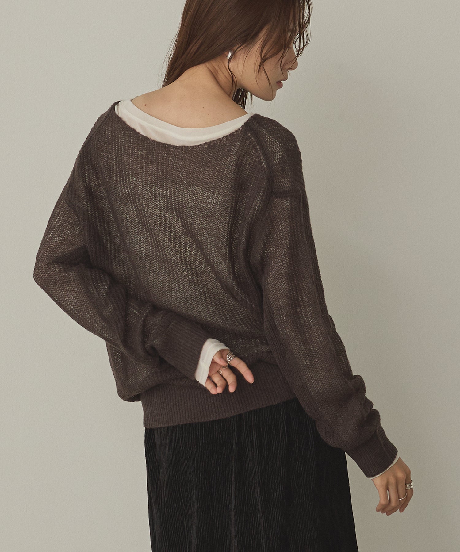 SHEER ALPACA LOGO KNIT