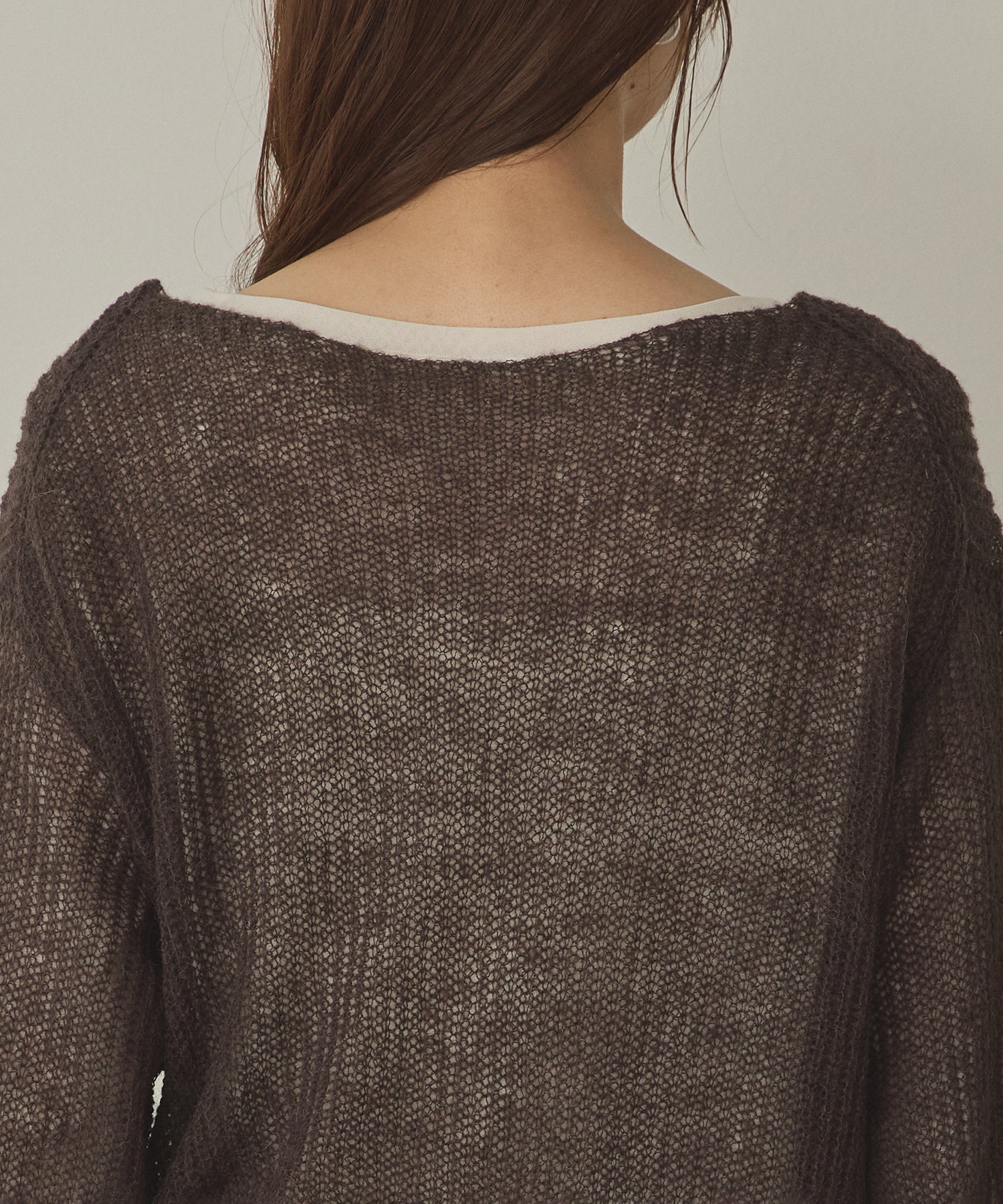 SHEER ALPACA LOGO KNIT