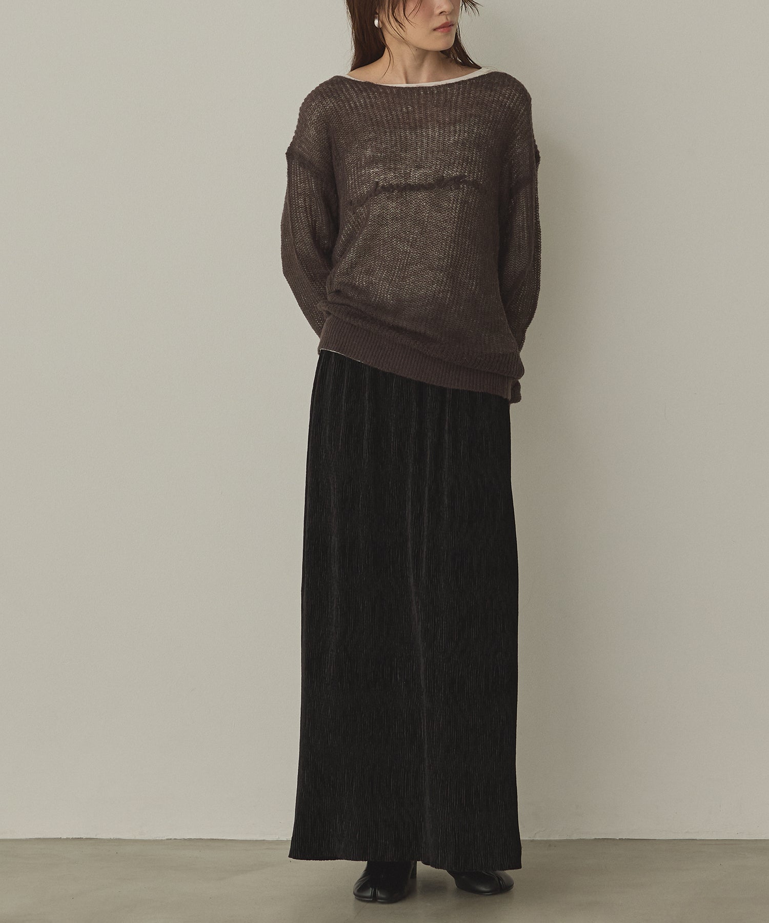 SHEER ALPACA LOGO KNIT
