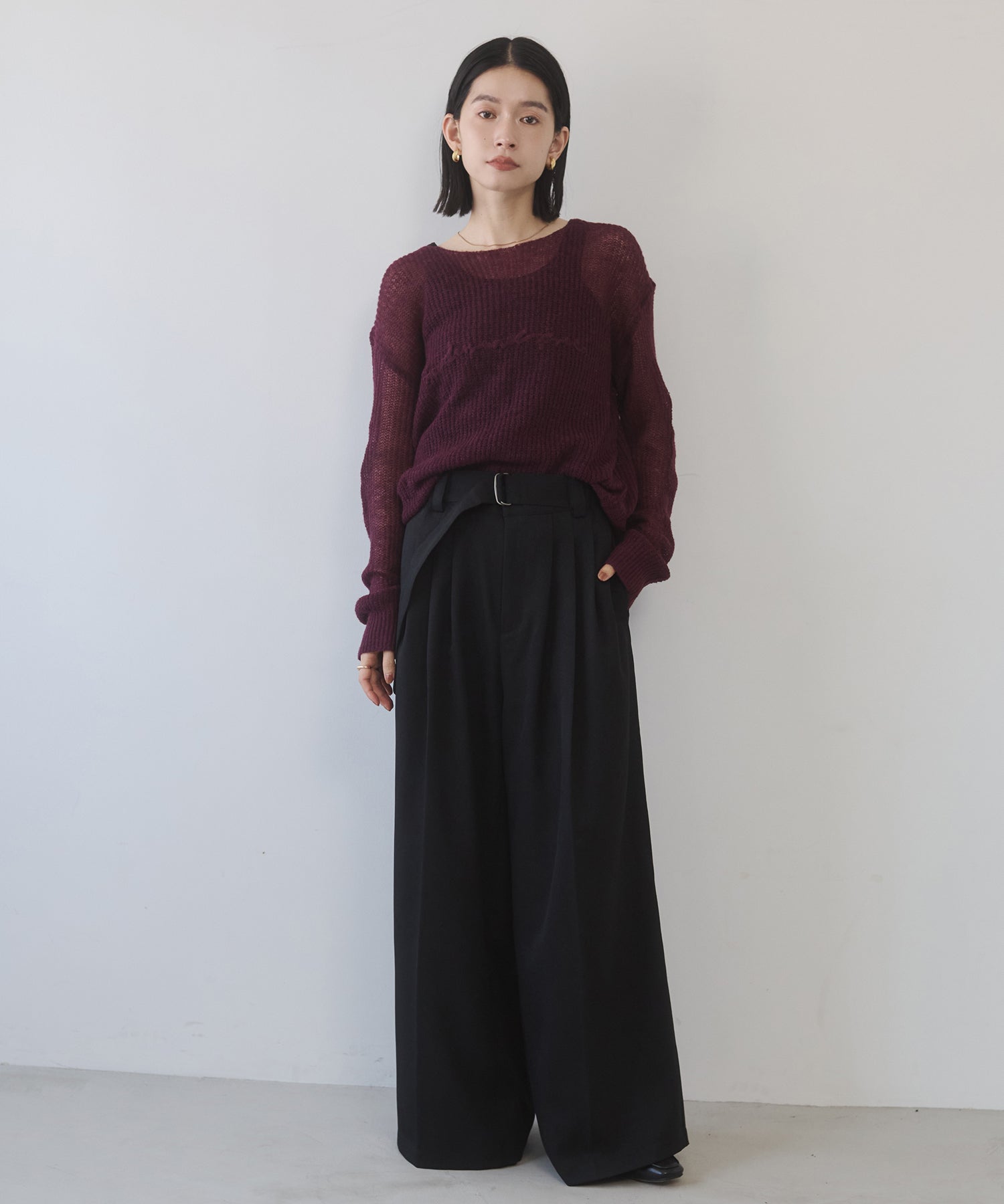 SHEER ALPACA LOGO KNIT