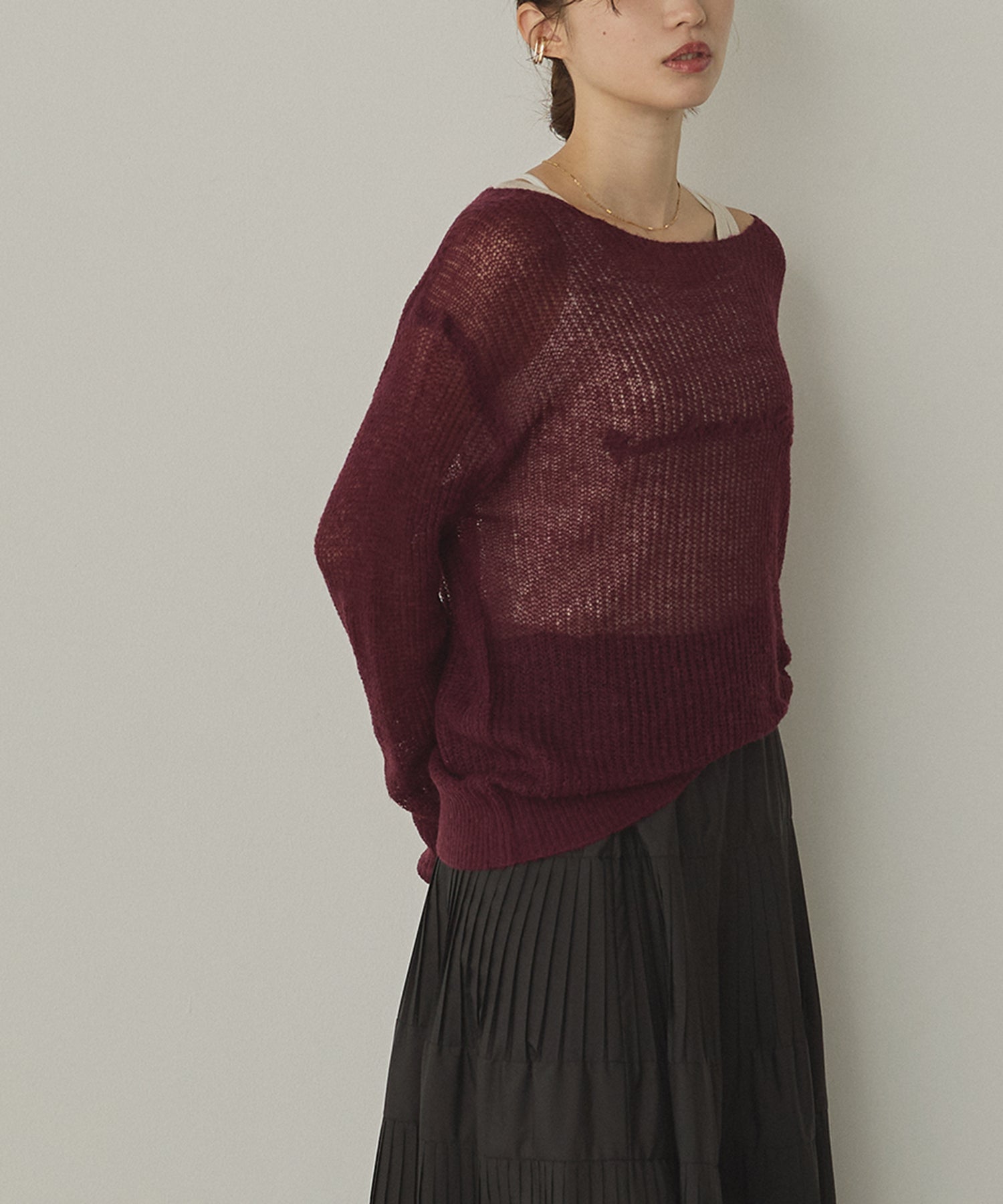 SHEER ALPACA LOGO KNIT