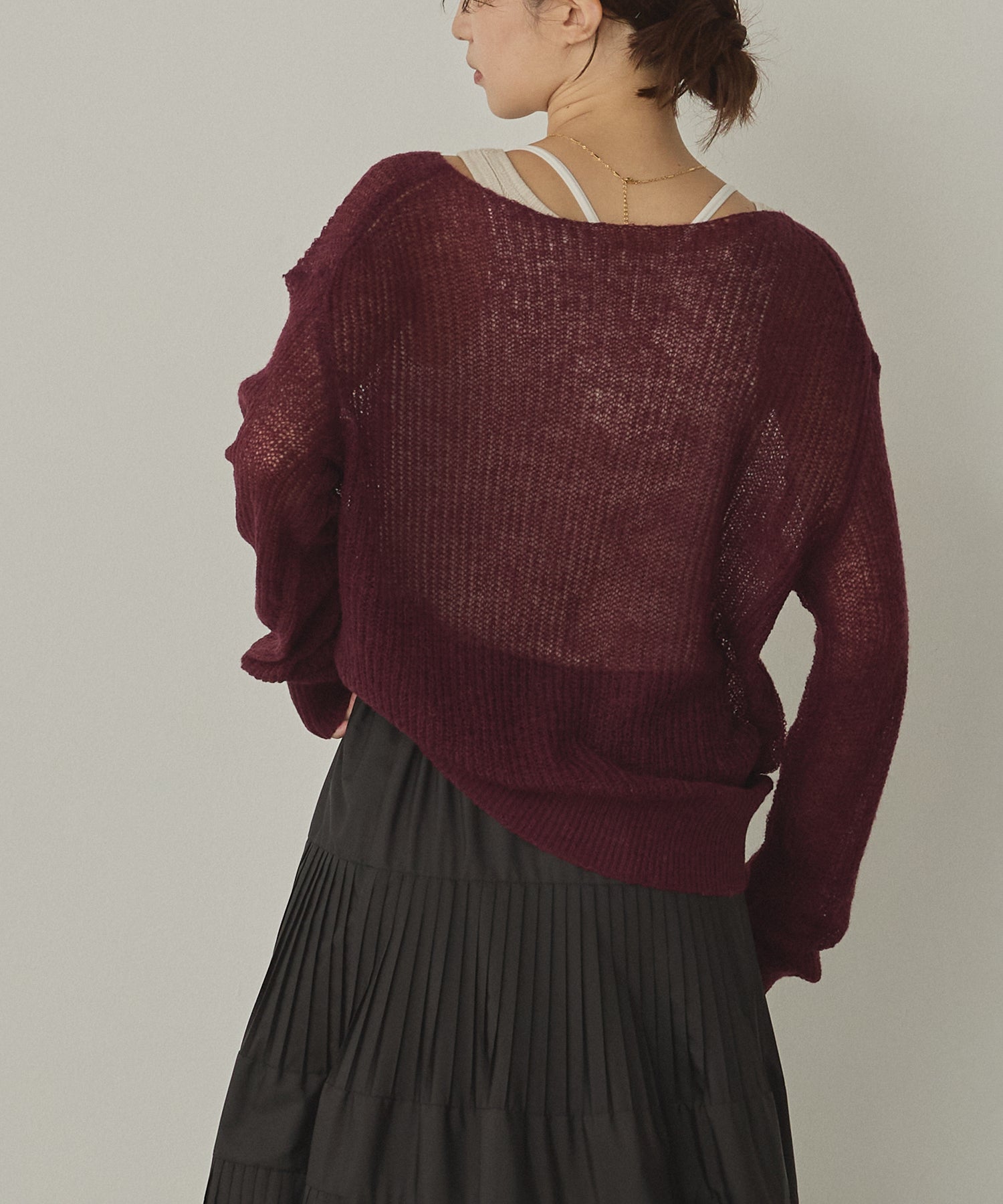 SHEER ALPACA LOGO KNIT