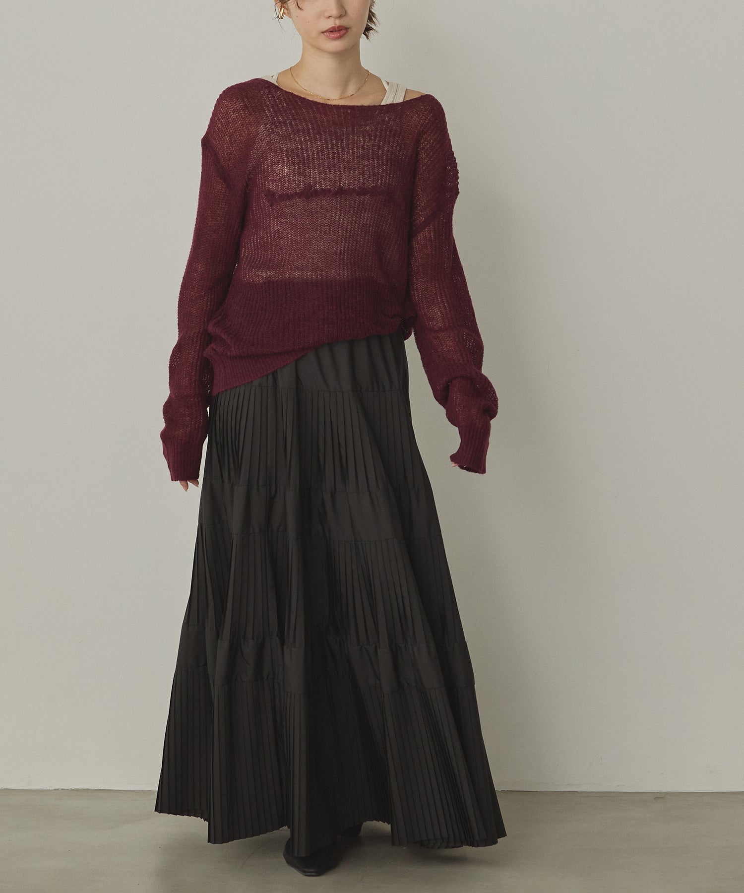 SHEER ALPACA LOGO KNIT