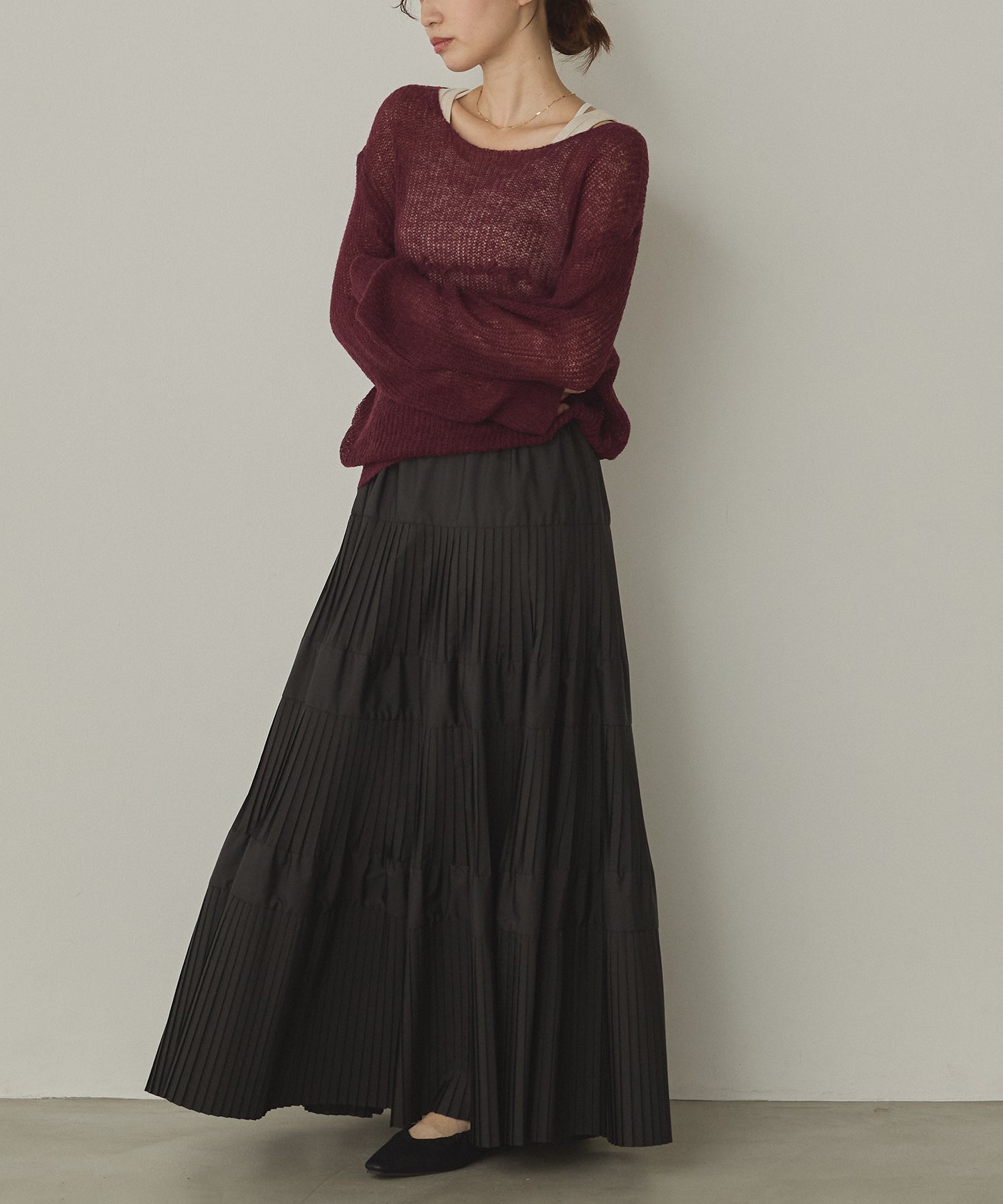 SHEER ALPACA LOGO KNIT
