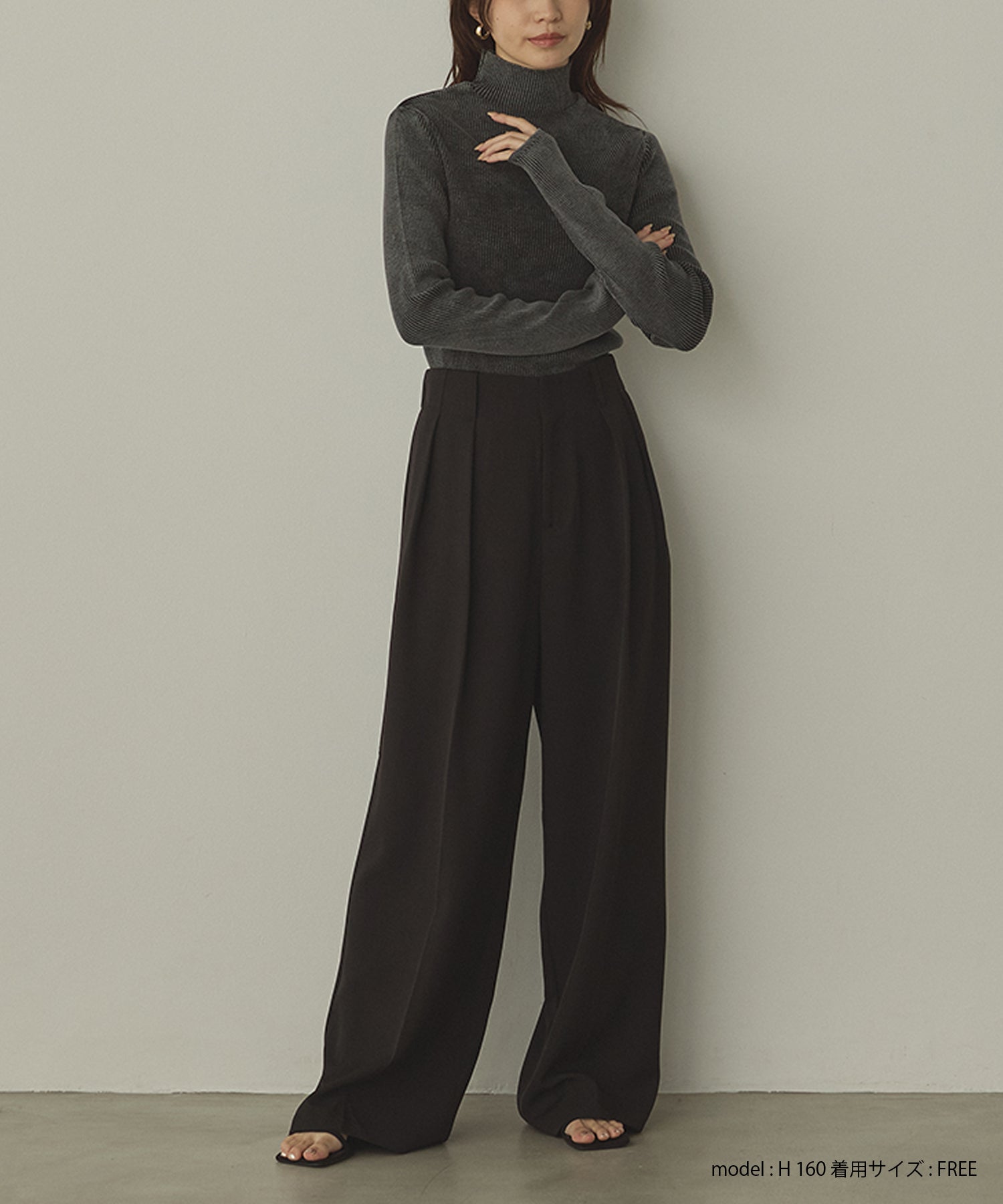 コットン リブ ストーンウォッシュ リブニット