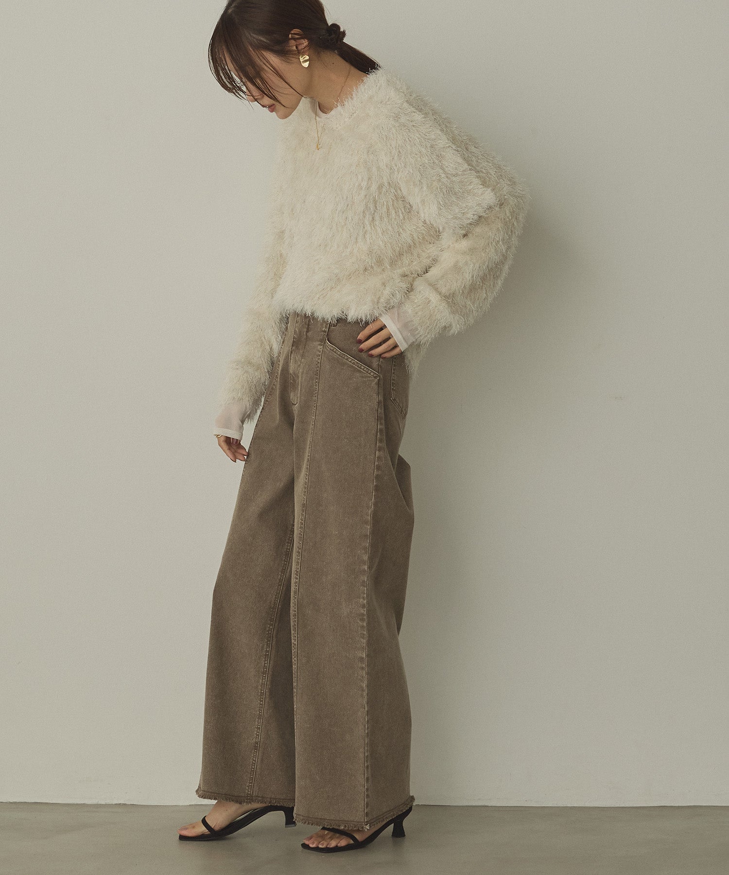 MIXED SHAGGY KNIT