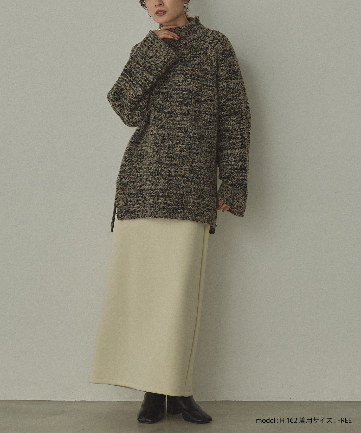 ブークレミックス ハイネックニット