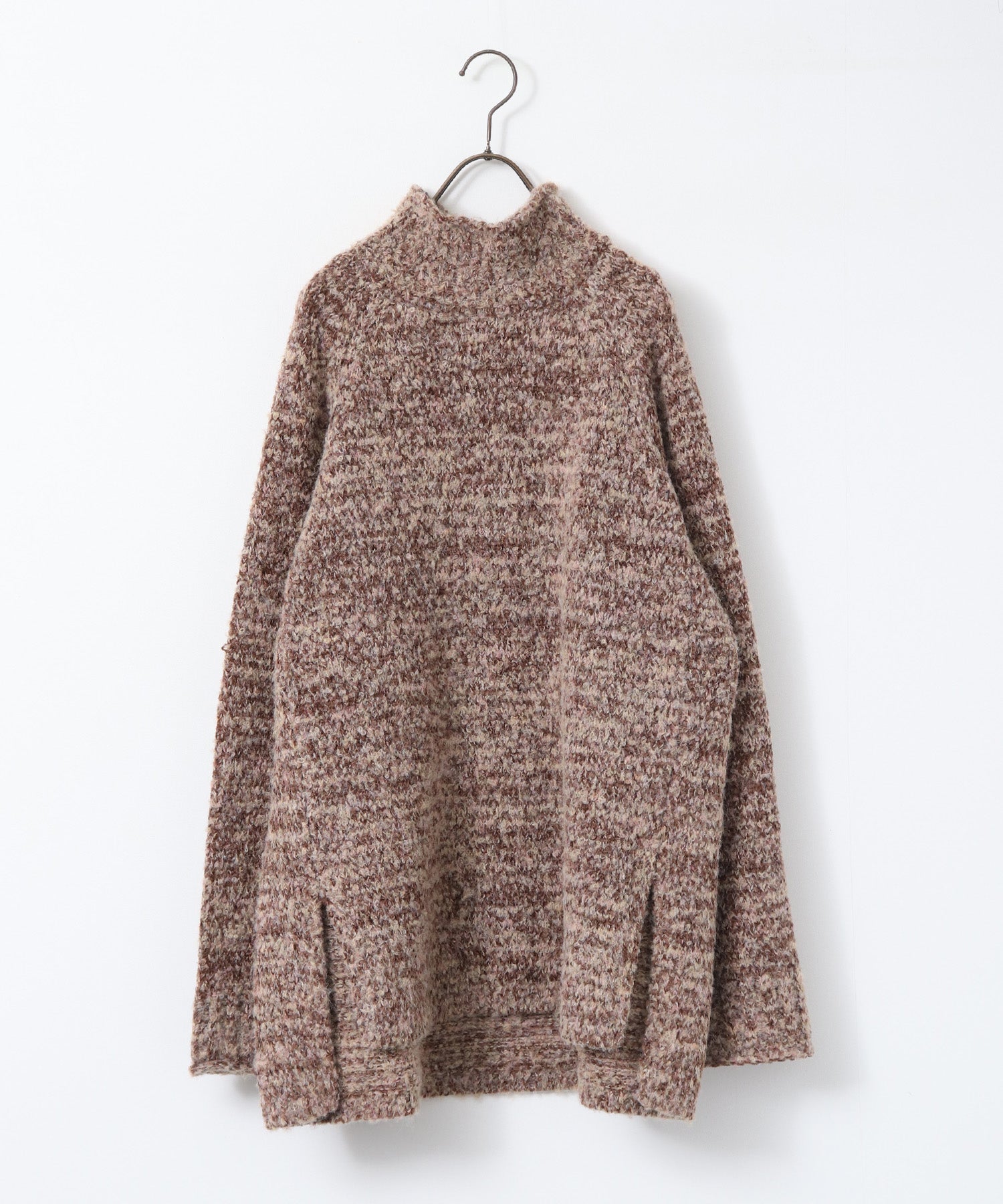 BOUCLE HIGH NECK KNIT