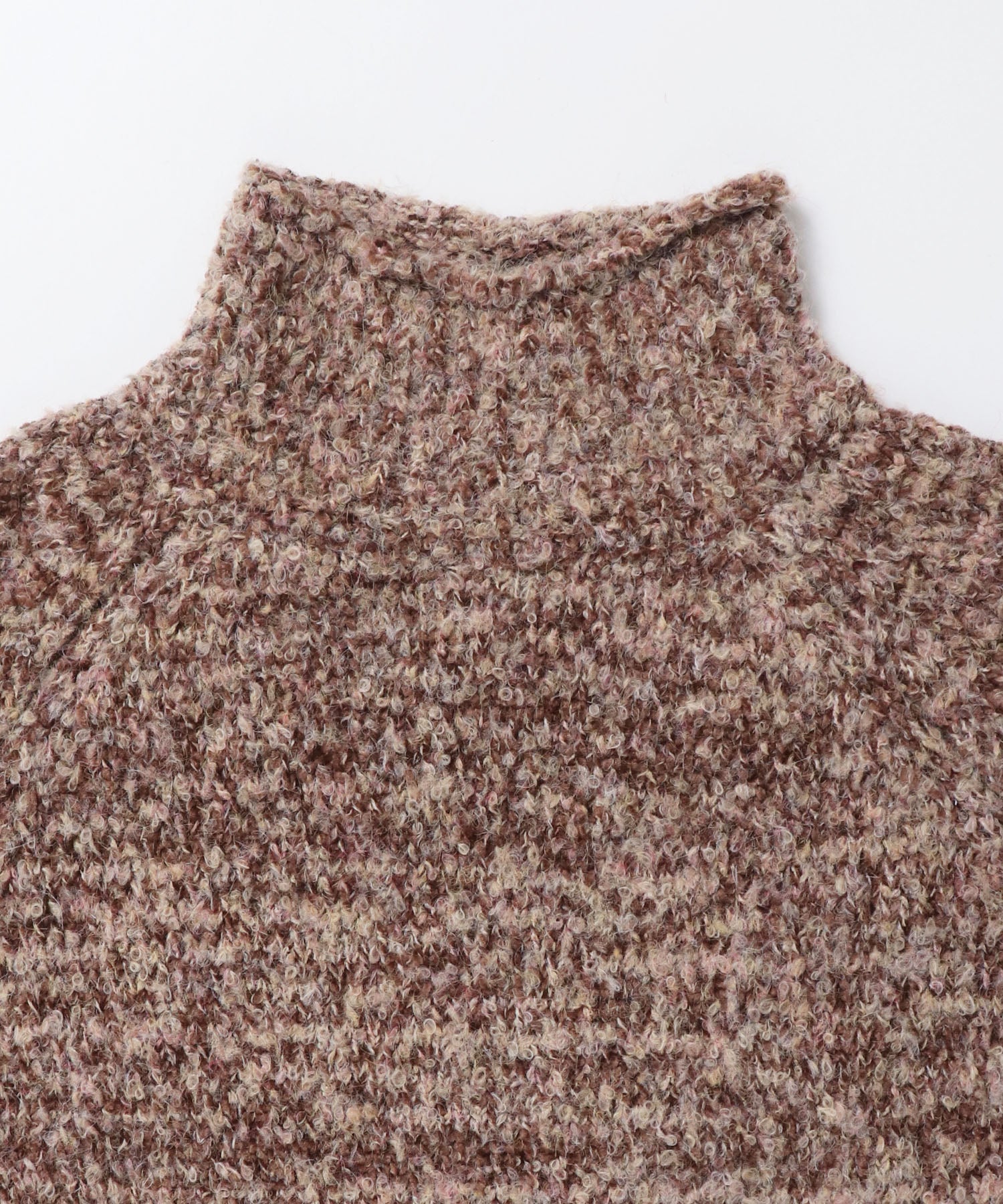 BOUCLE HIGH NECK KNIT
