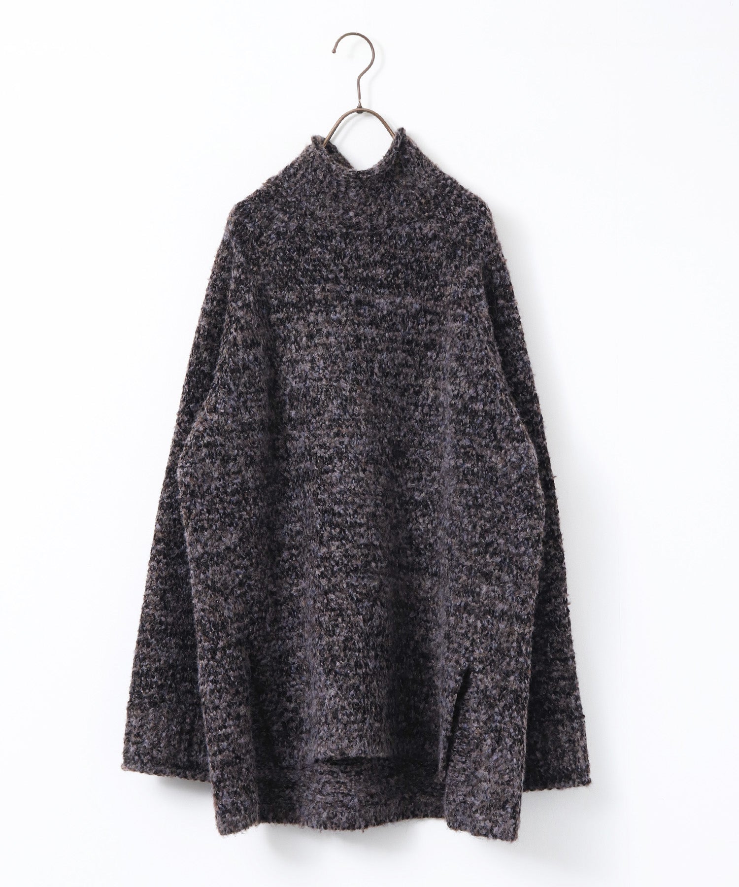 BOUCLE HIGH NECK KNIT