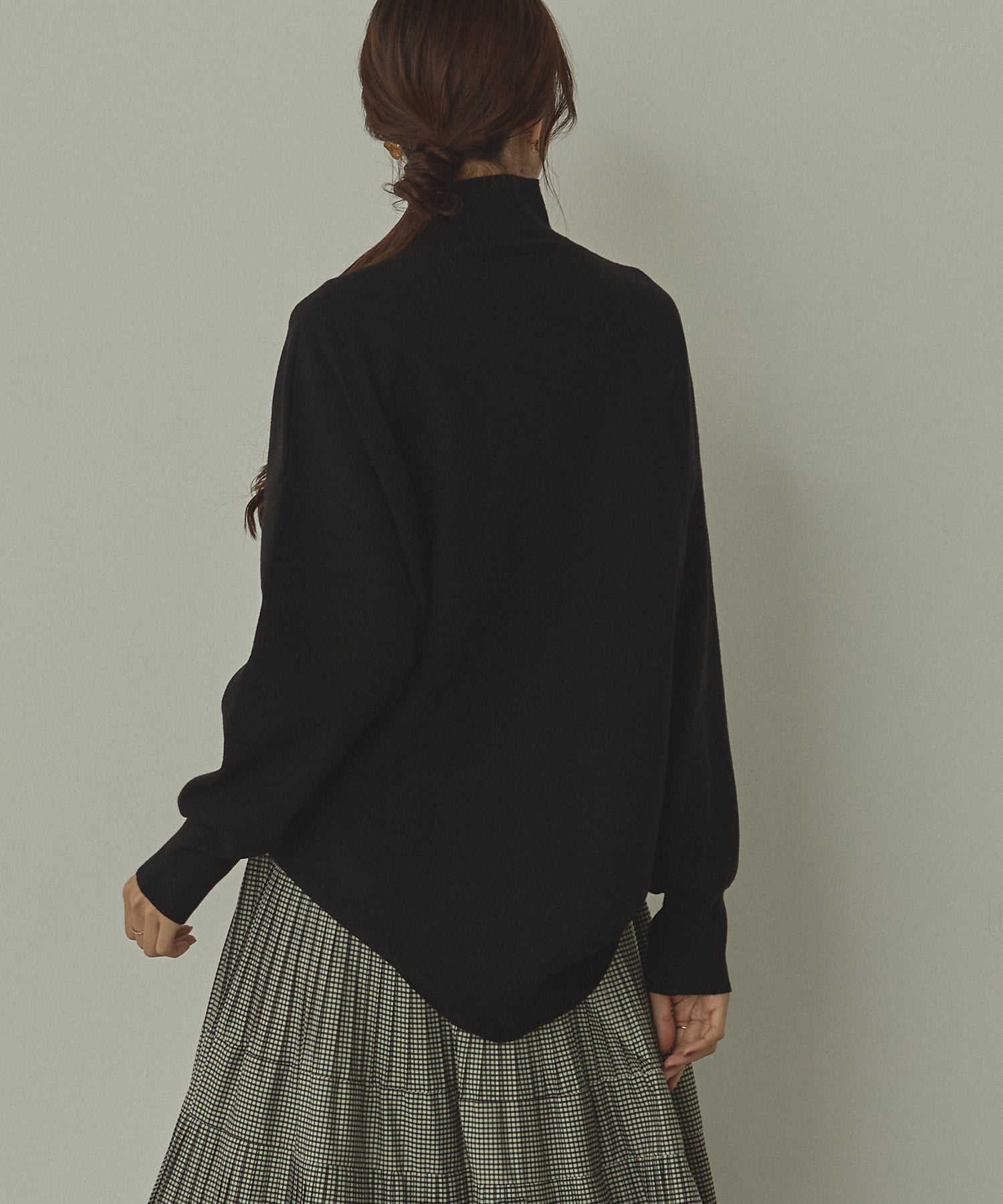 【静電気防止】やわもちヤーン タートルドルマンニット