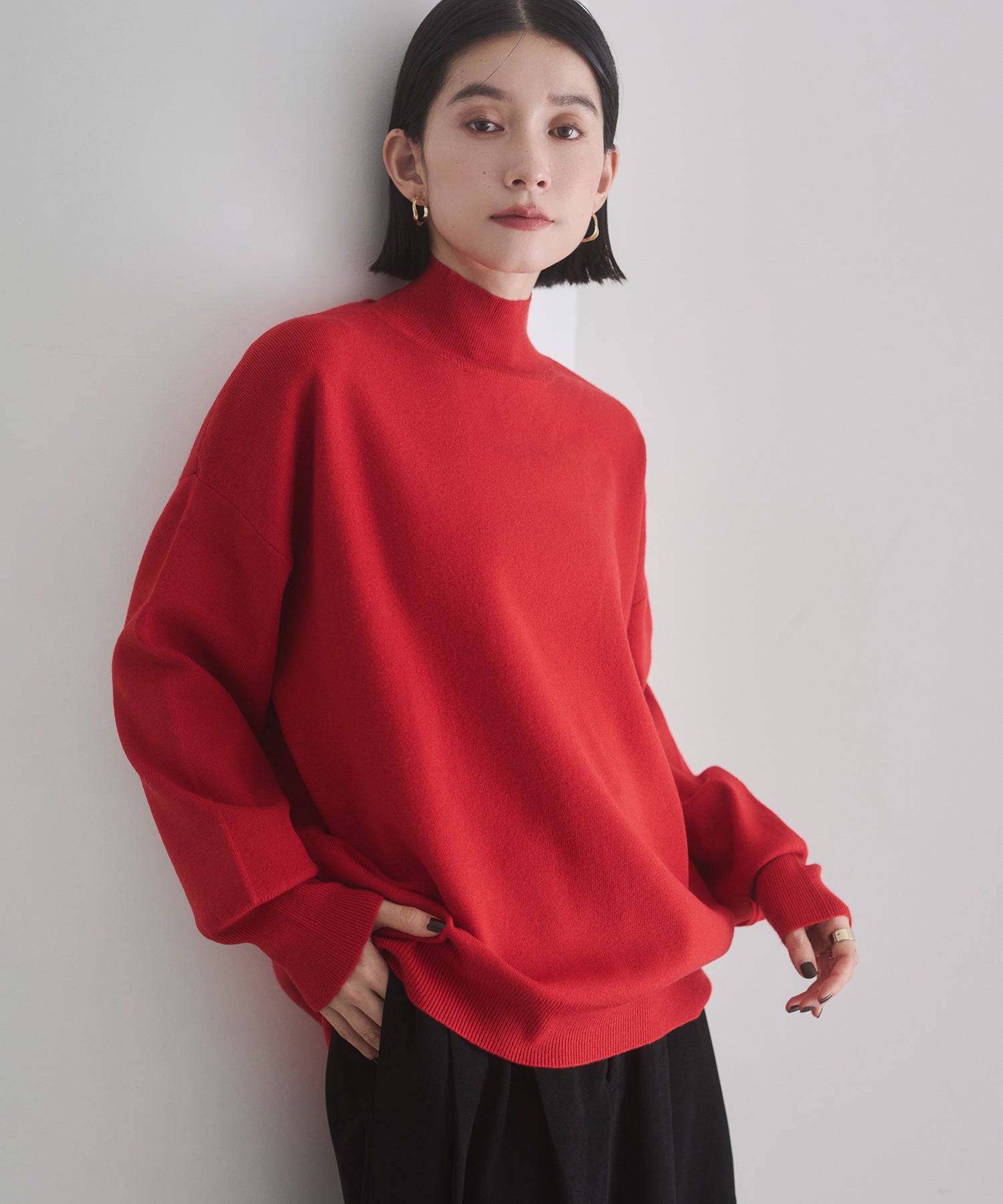 静電気防止】やわもちヤーン タートルドルマンニット