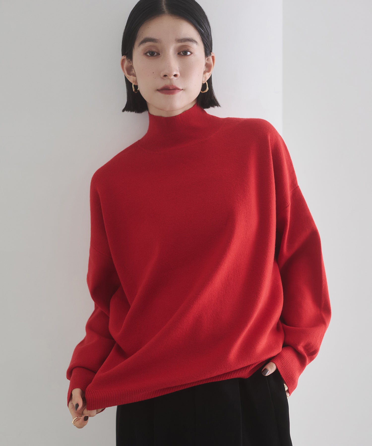 【静電気防止】やわもちヤーン タートルドルマンニット