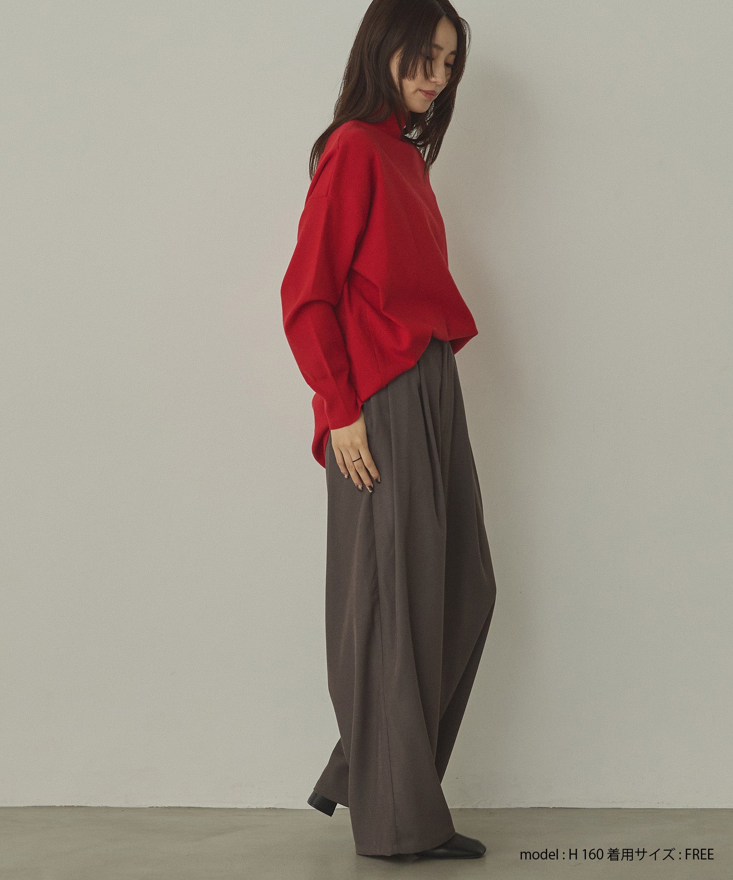 【静電気防止】やわもちヤーン タートルドルマンニット