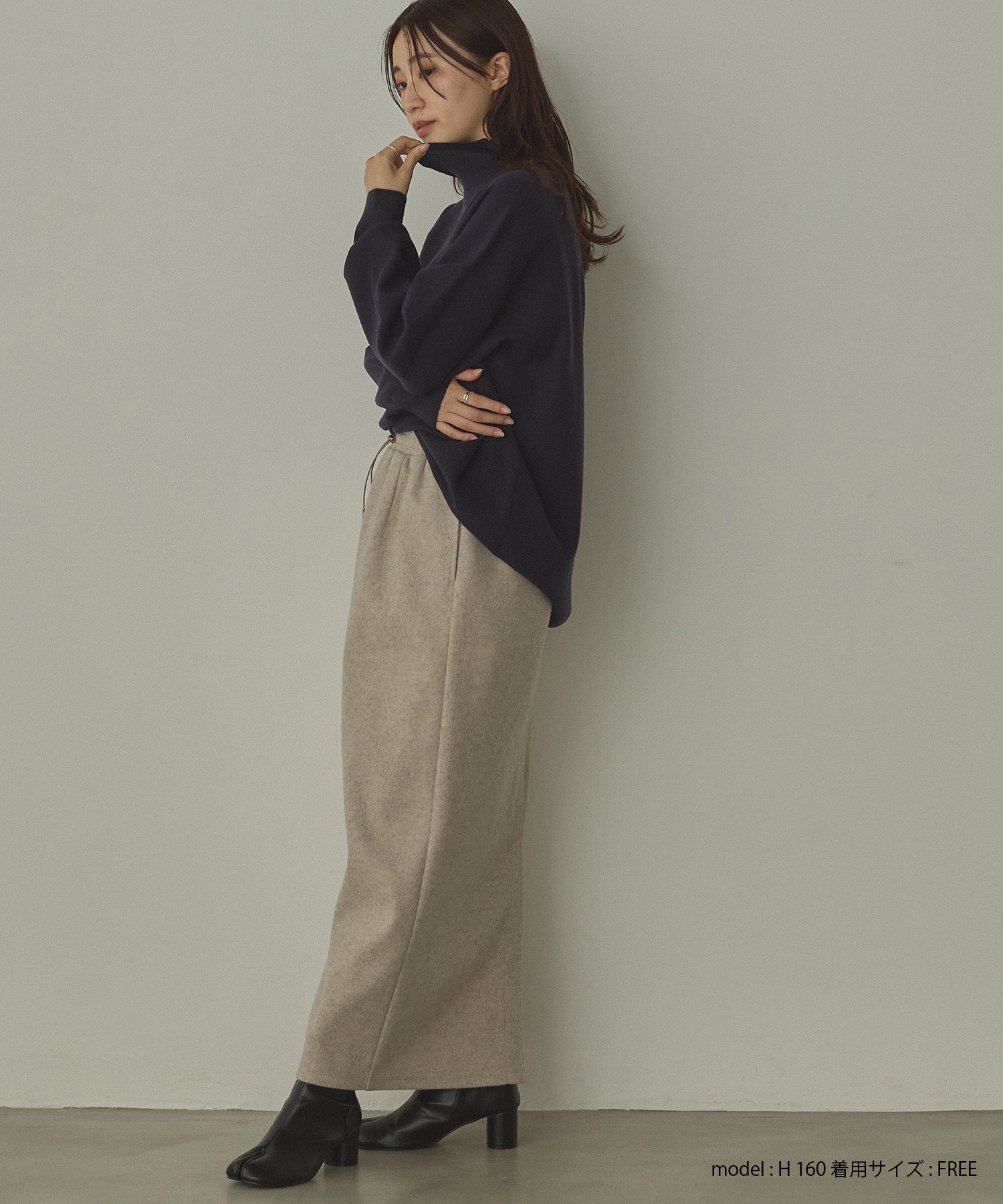 【静電気防止】やわもちヤーン タートルドルマンニット