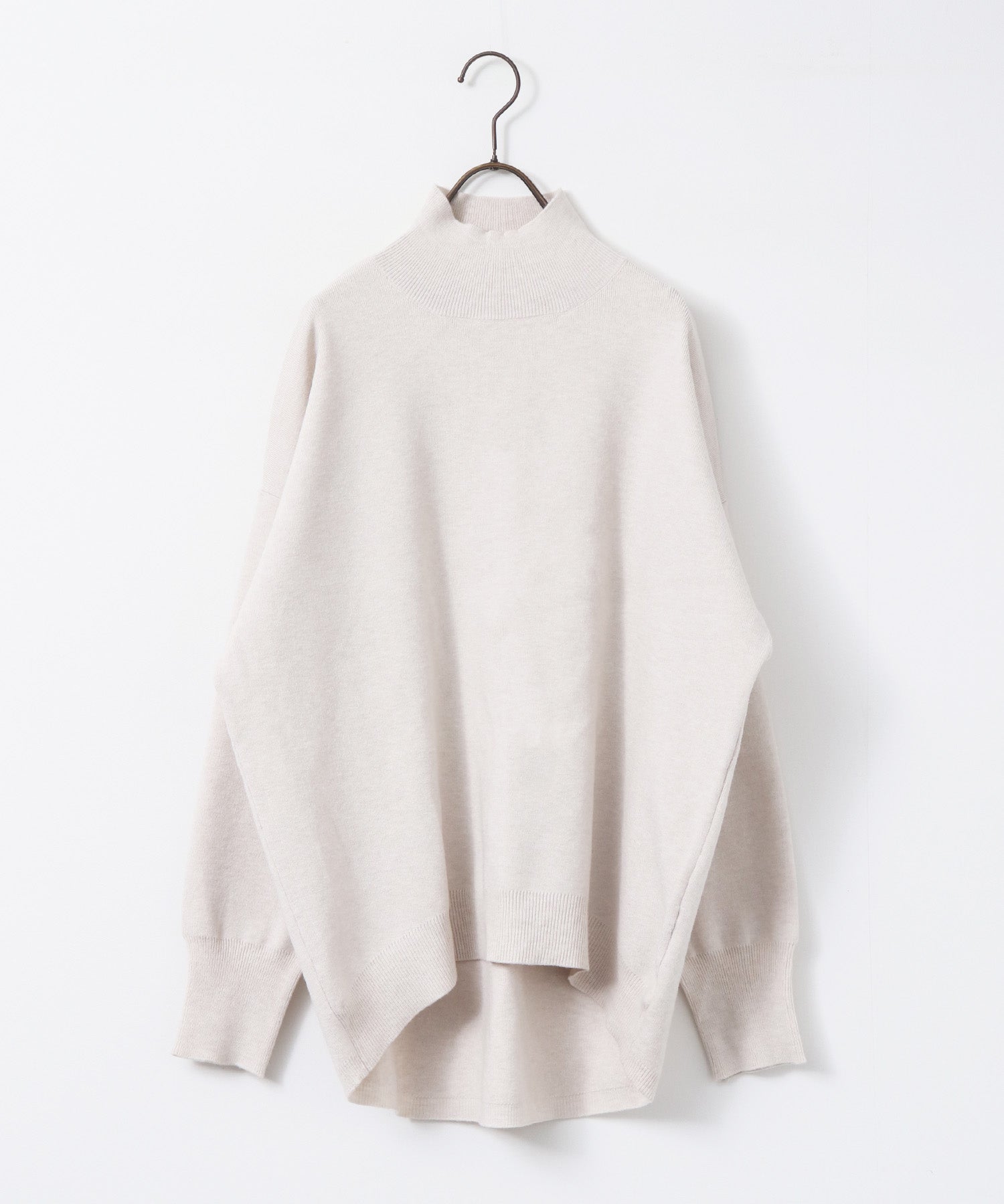 【静電気防止】やわもちヤーン タートルドルマンニット