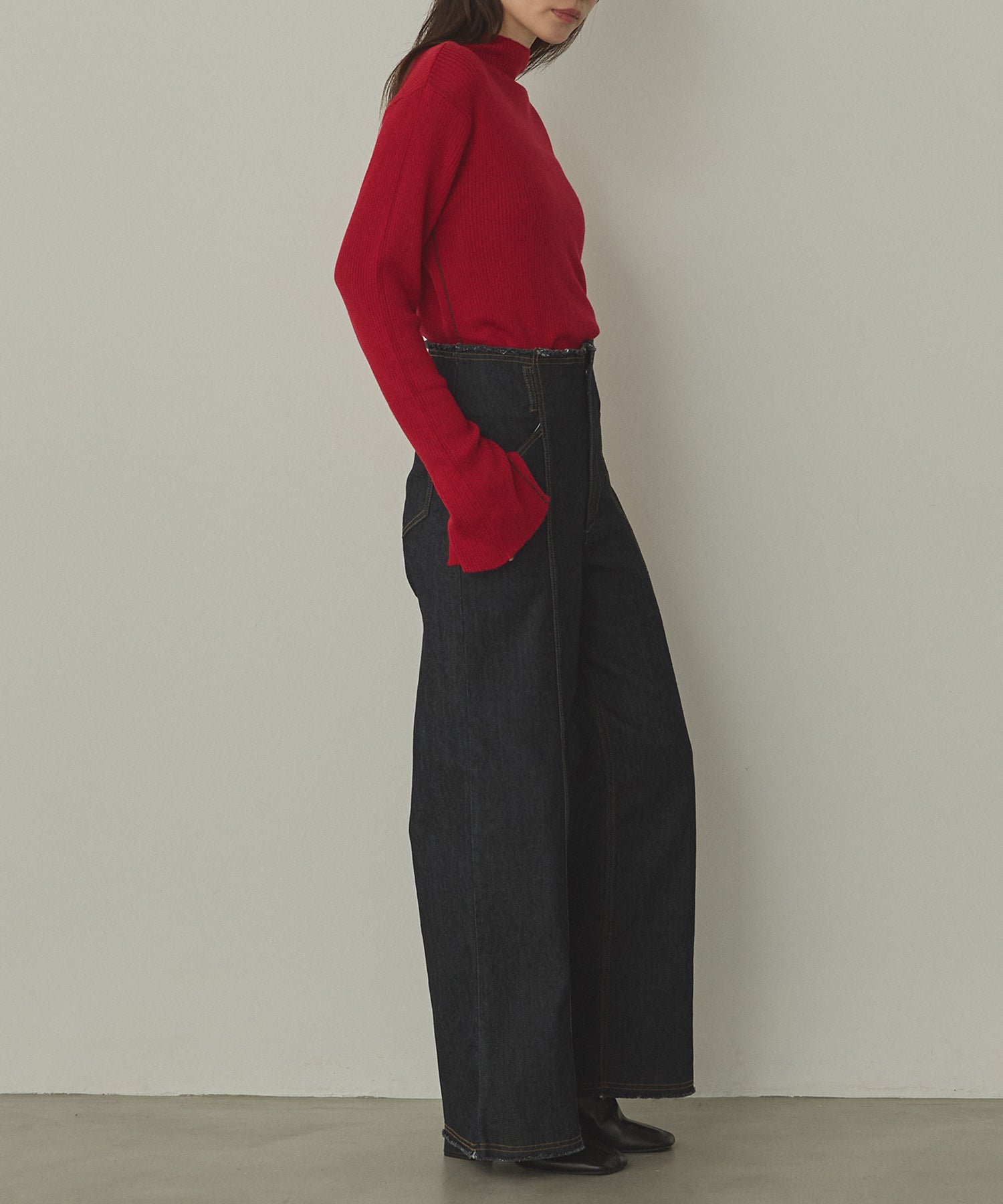 BICOLOR TURTLE RIB KNIT