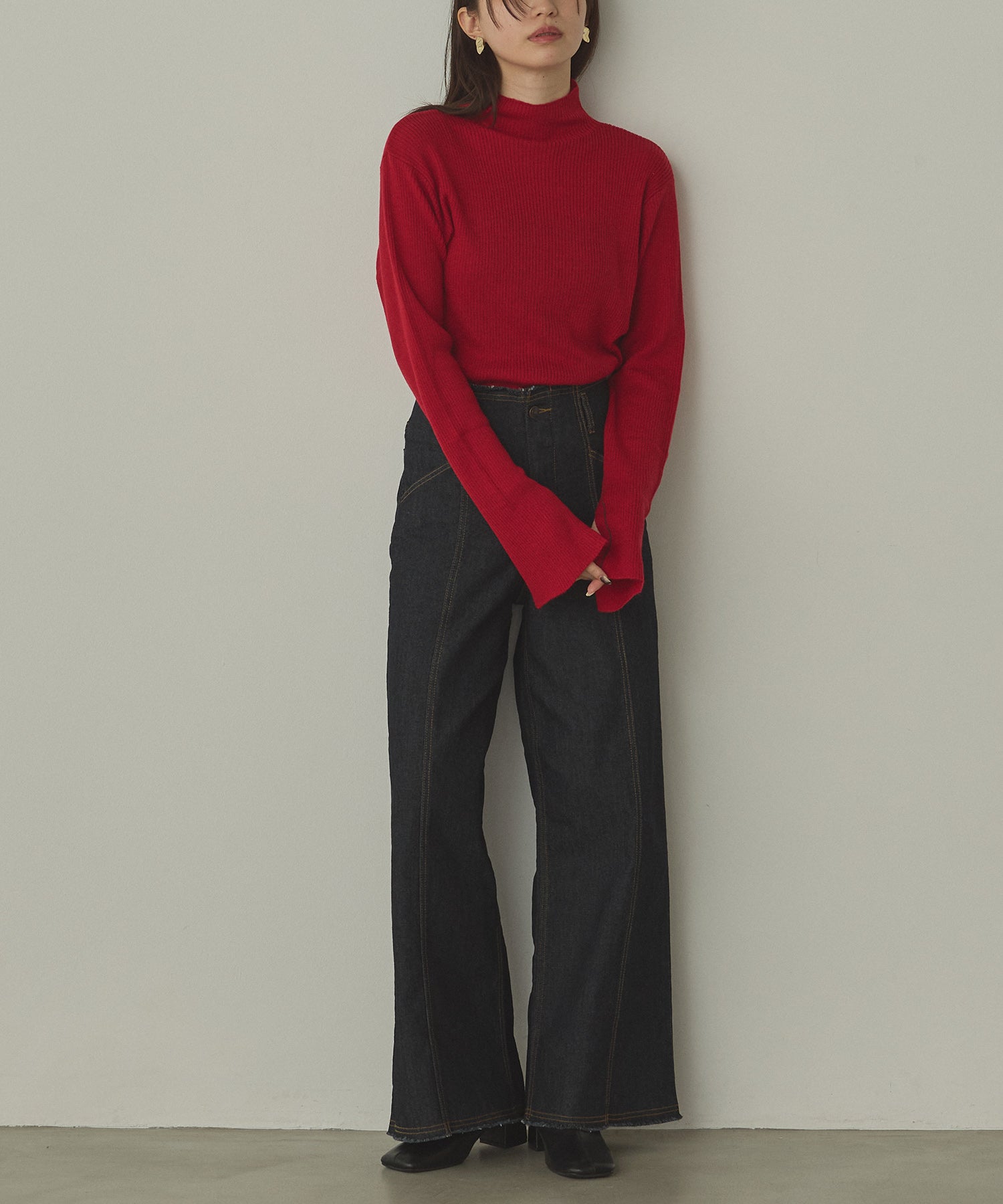 BICOLOR TURTLE RIB KNIT