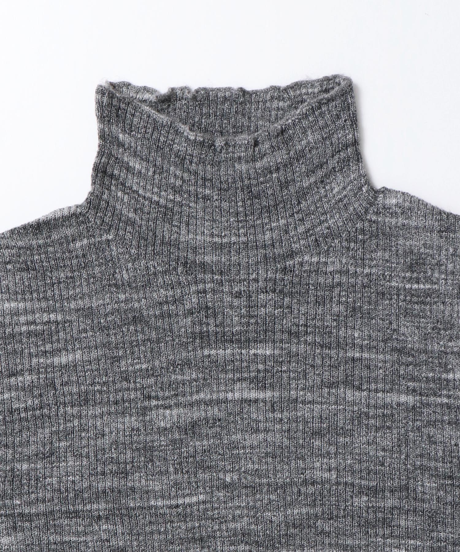 配色 タートルリブニット