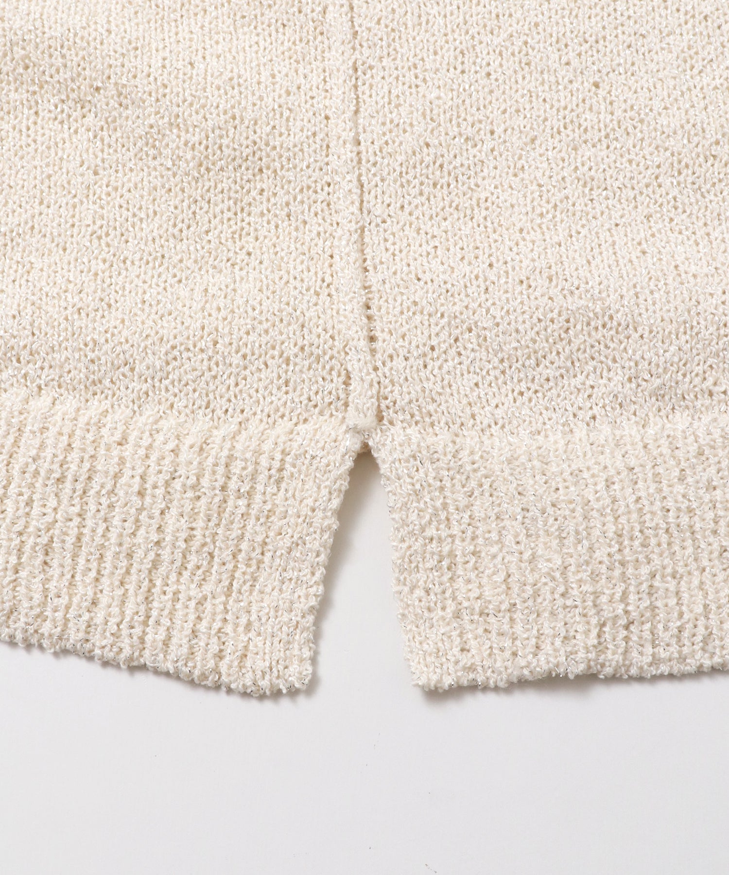 SEQUINED FRINGE-SLEEVE KNIT