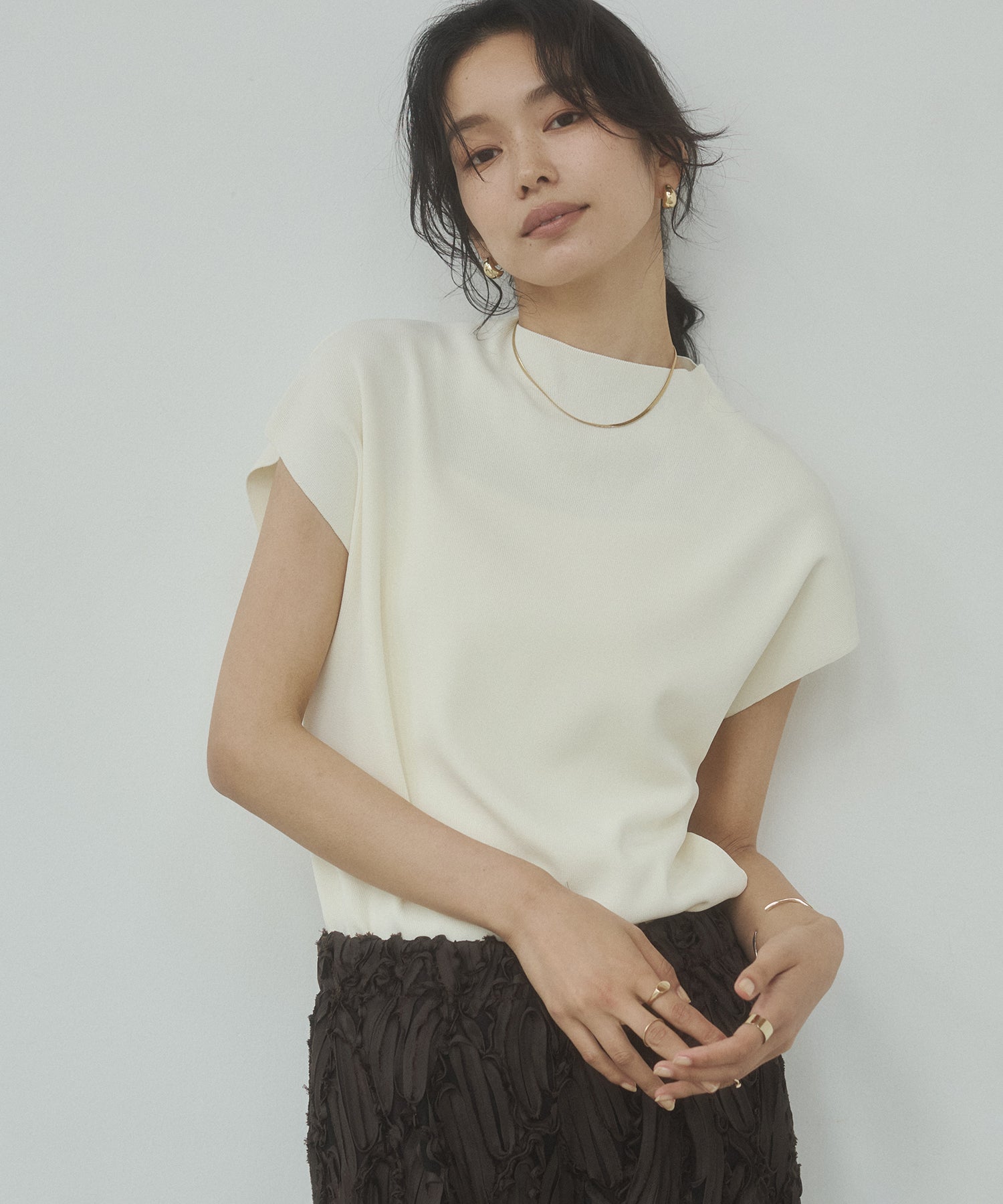 FRENCH-SLEEVE KNIT TOPS