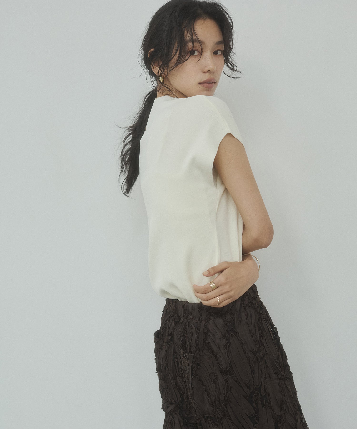 FRENCH-SLEEVE KNIT TOPS