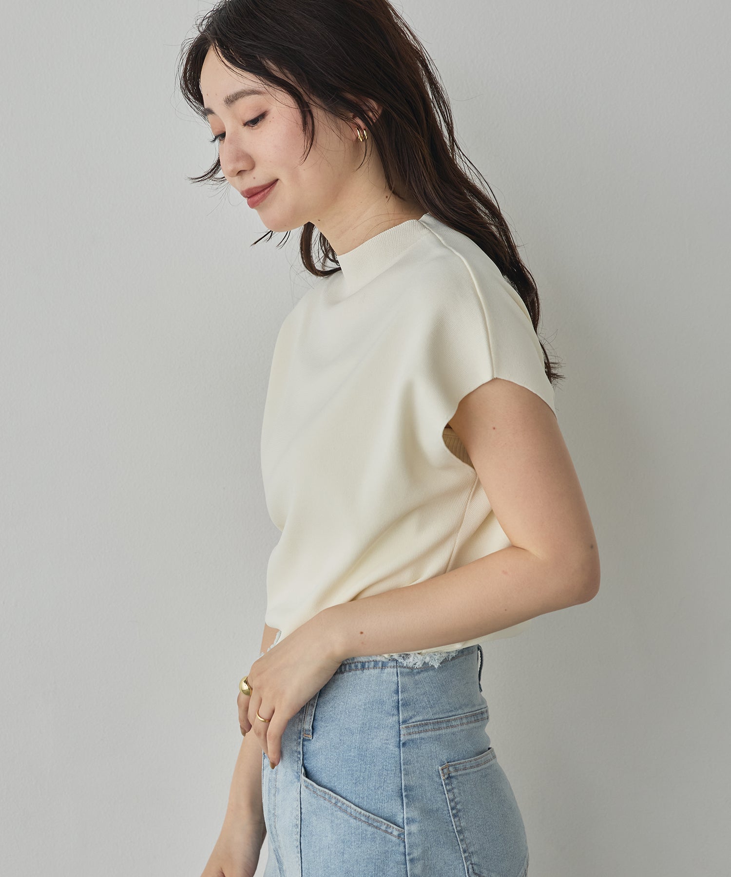 FRENCH-SLEEVE KNIT TOPS