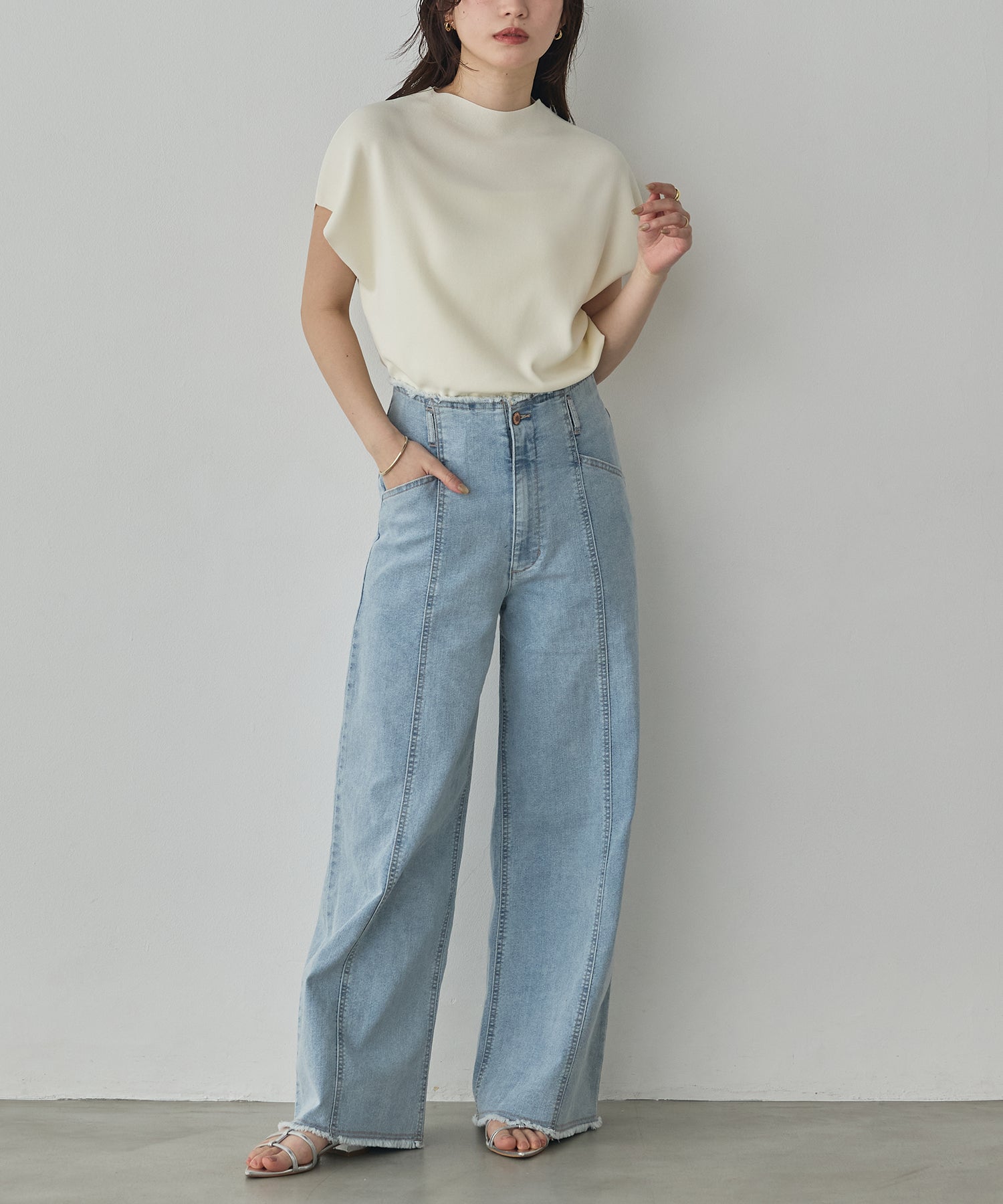 FRENCH-SLEEVE KNIT TOPS