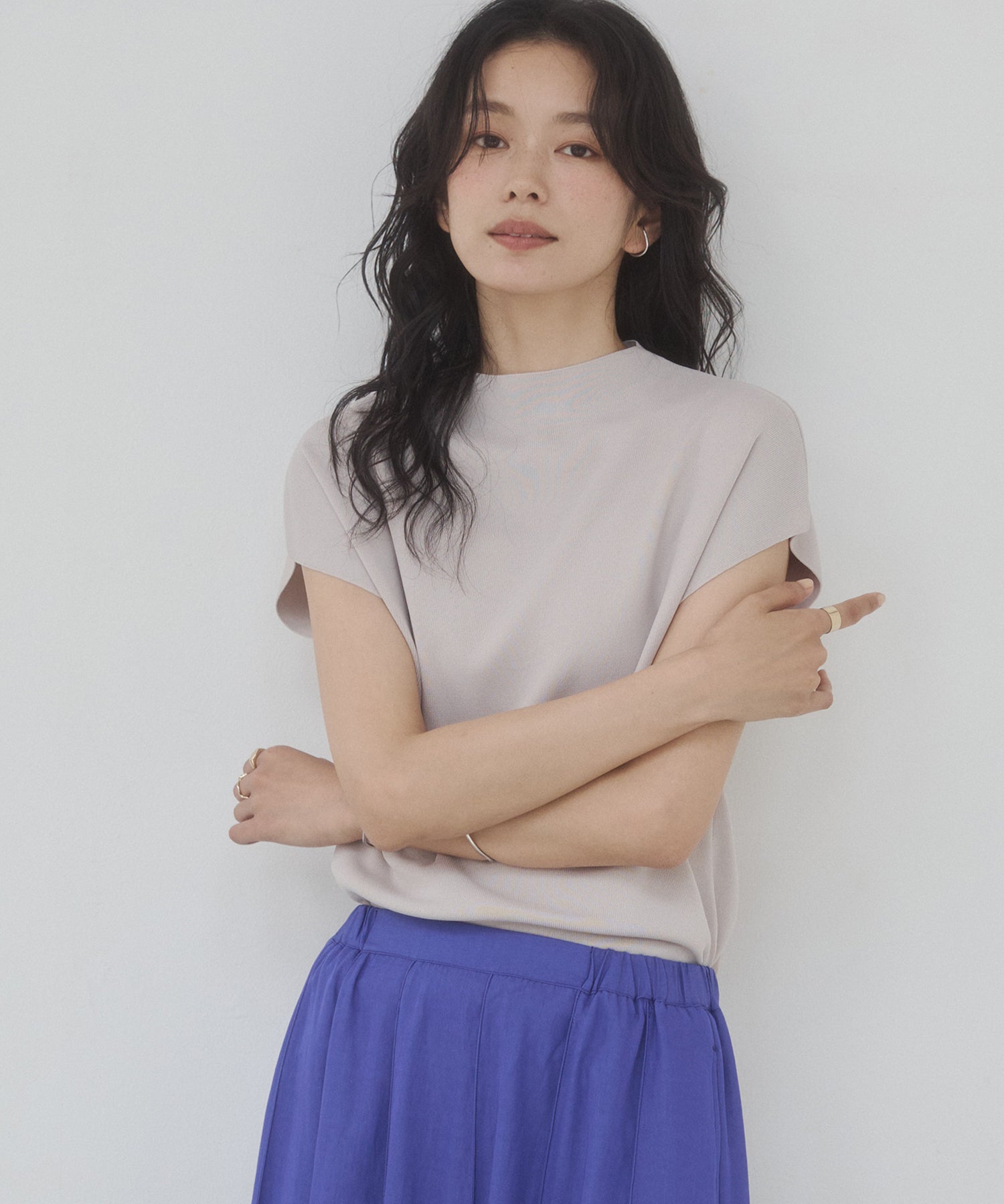 FRENCH-SLEEVE KNIT TOPS