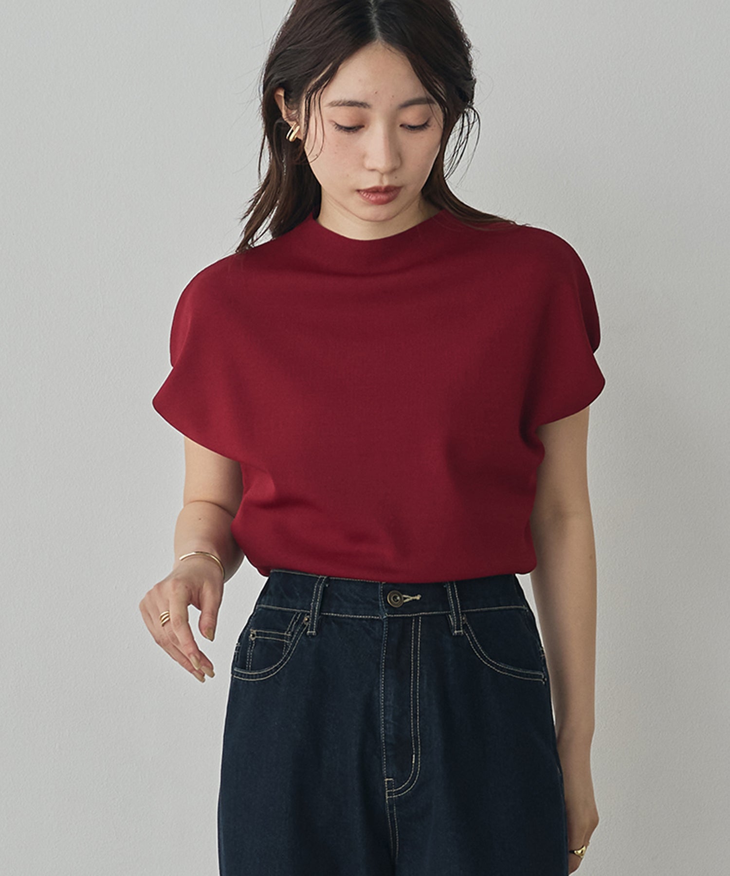 FRENCH-SLEEVE KNIT TOPS