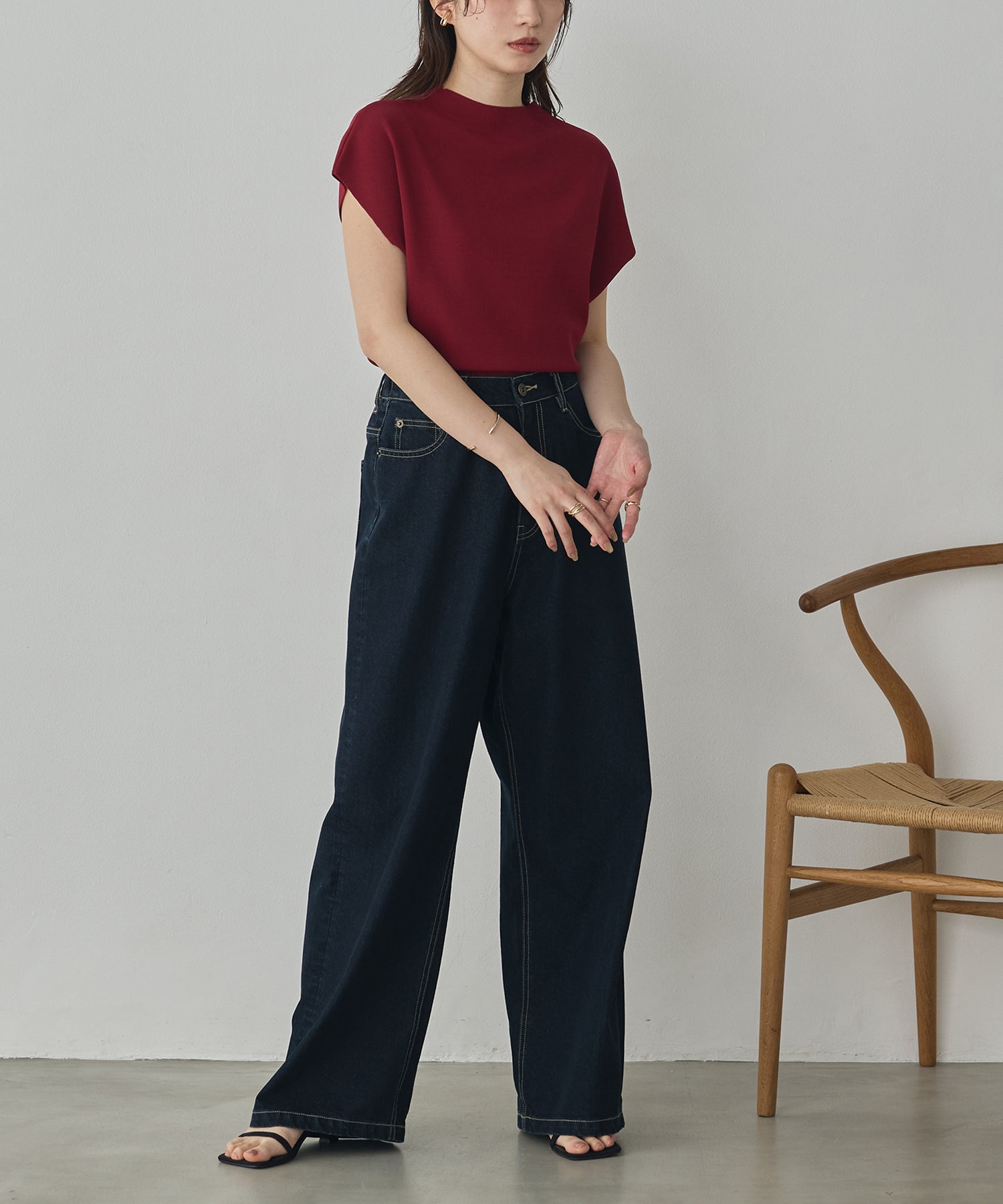 FRENCH-SLEEVE KNIT TOPS
