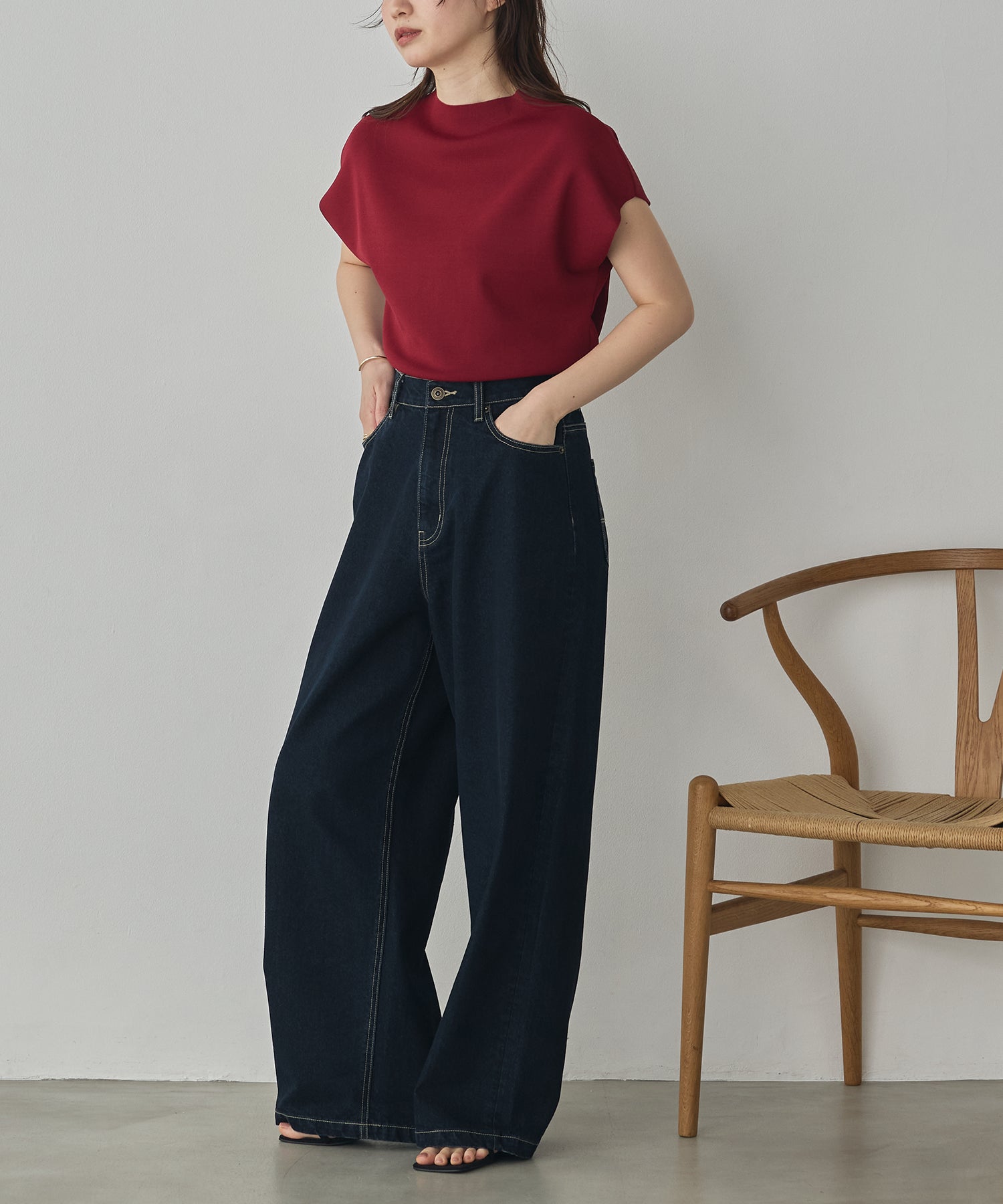 FRENCH-SLEEVE KNIT TOPS