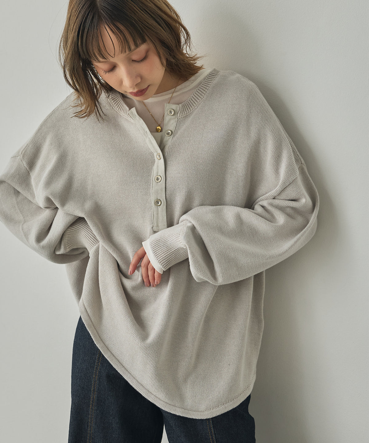 VINTAGE-STYLE HENLEY-NECK TOPS