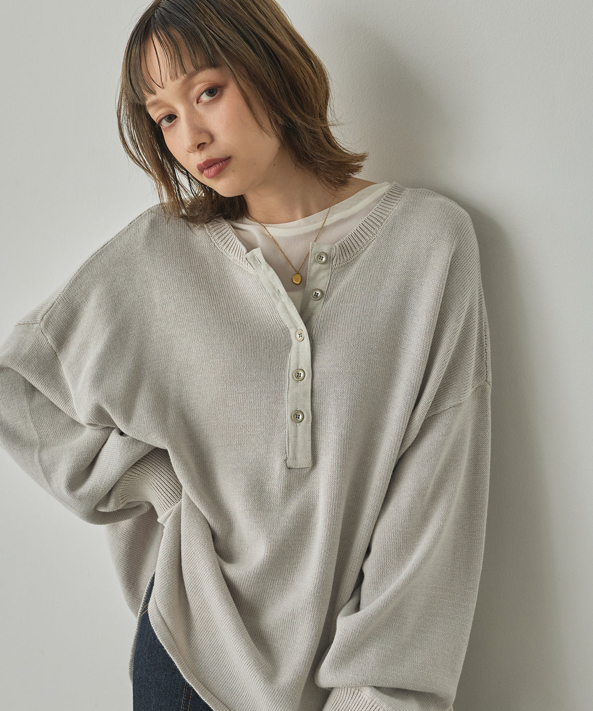 VINTAGE-STYLE HENLEY-NECK TOPS