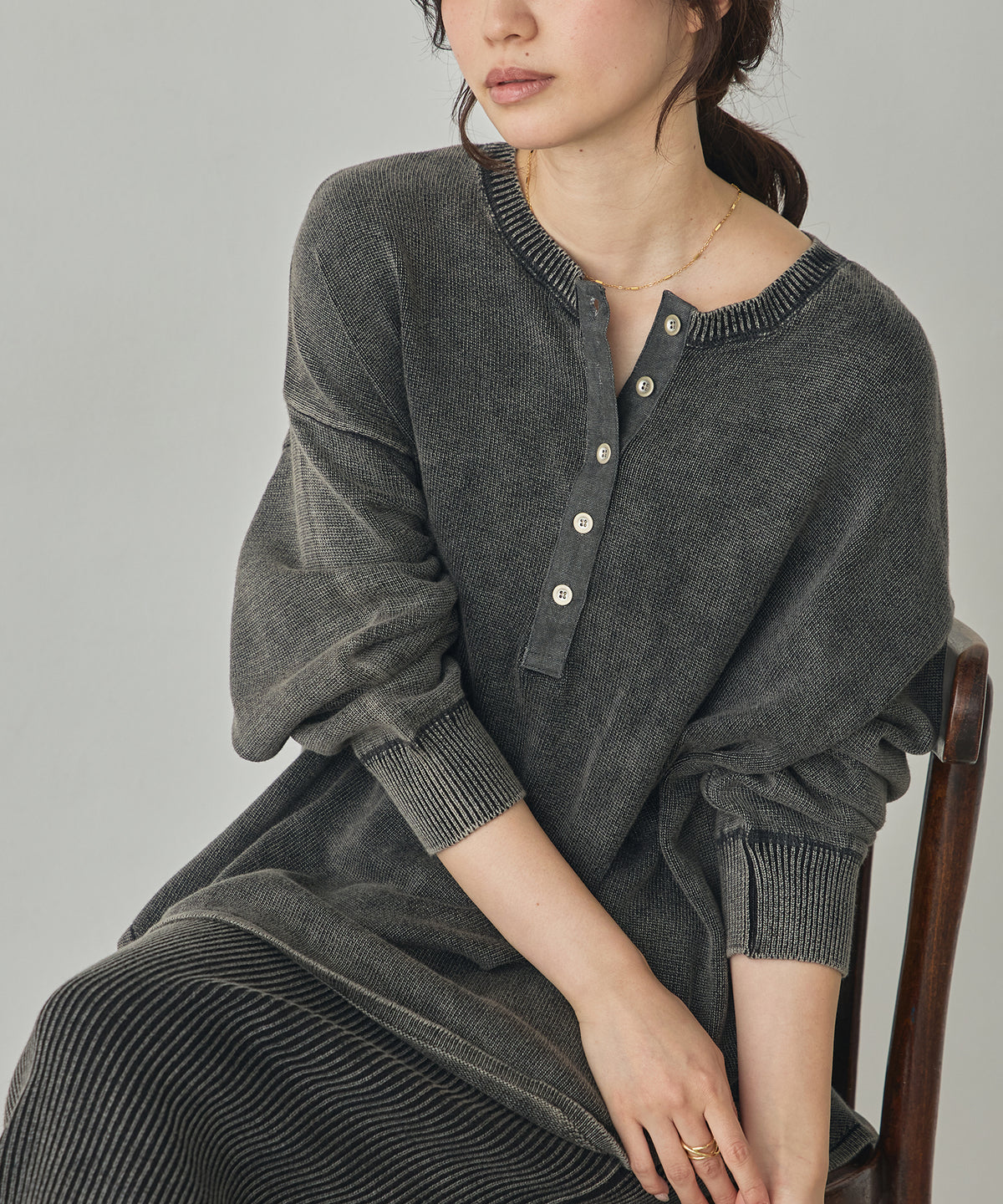 VINTAGE-STYLE HENLEY-NECK TOPS