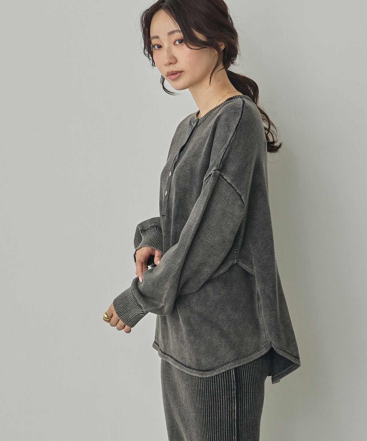 VINTAGE-STYLE HENLEY-NECK TOPS
