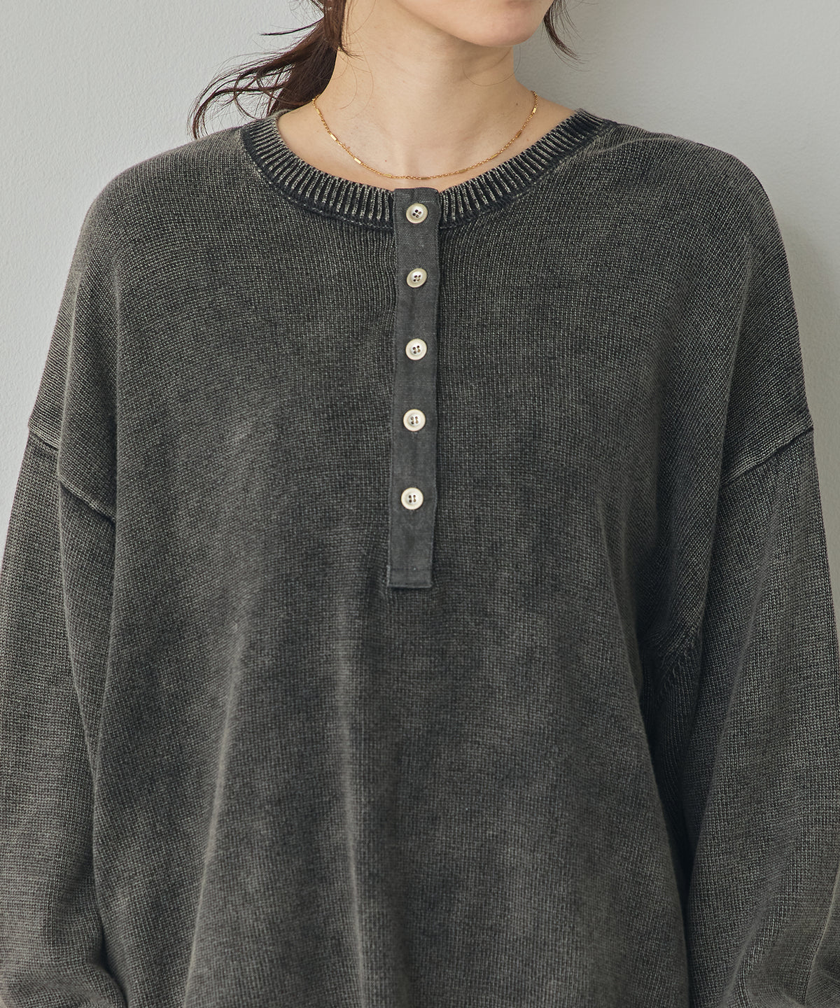 VINTAGE-STYLE HENLEY-NECK TOPS