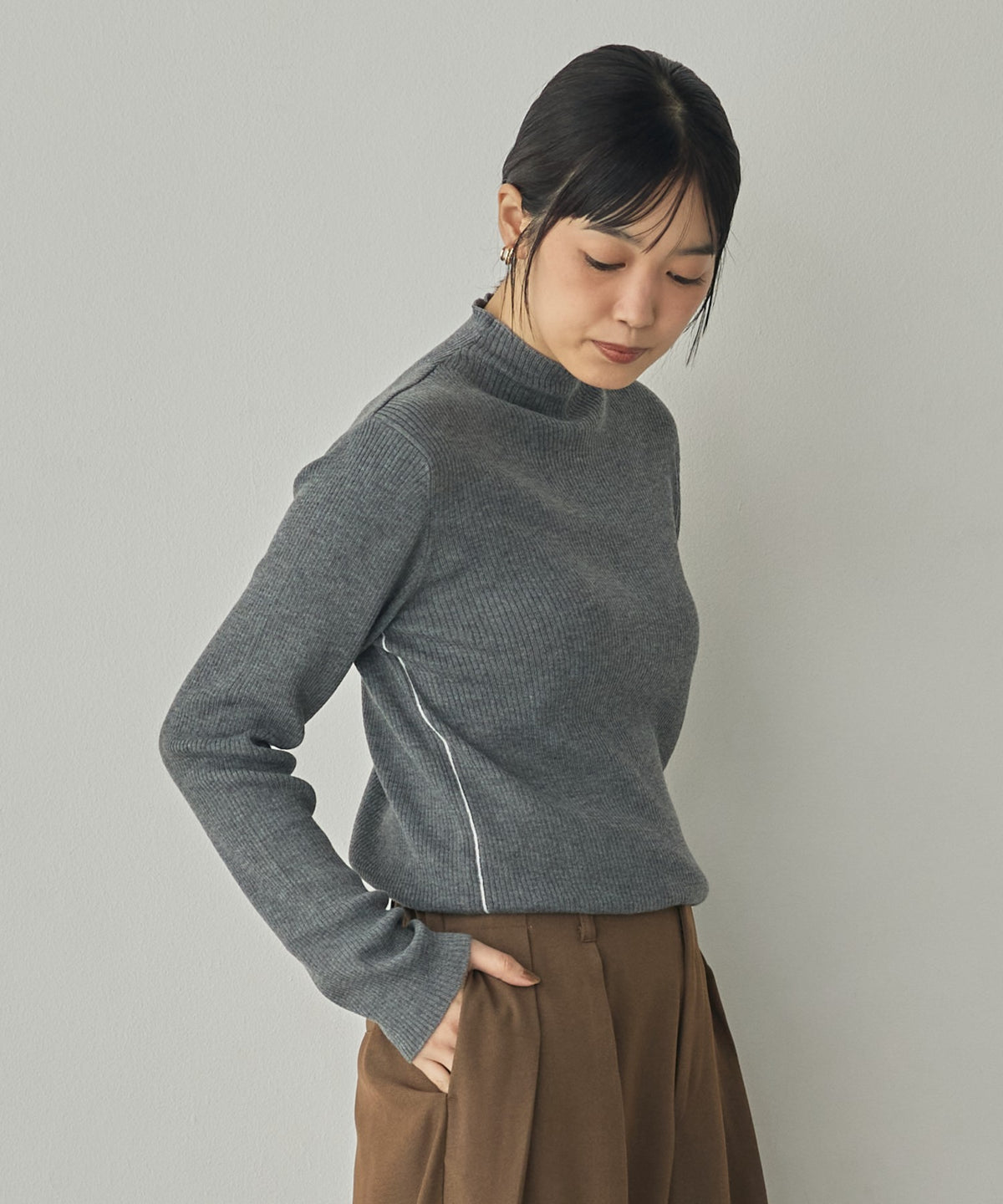 STRIPED WOOL-BLEND KNIT