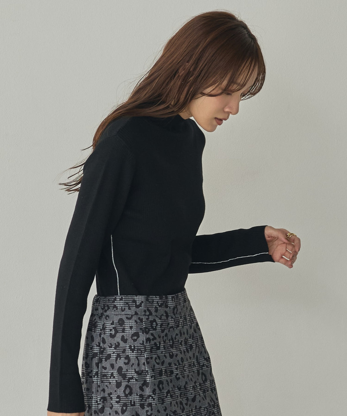 STRIPED WOOL-BLEND KNIT